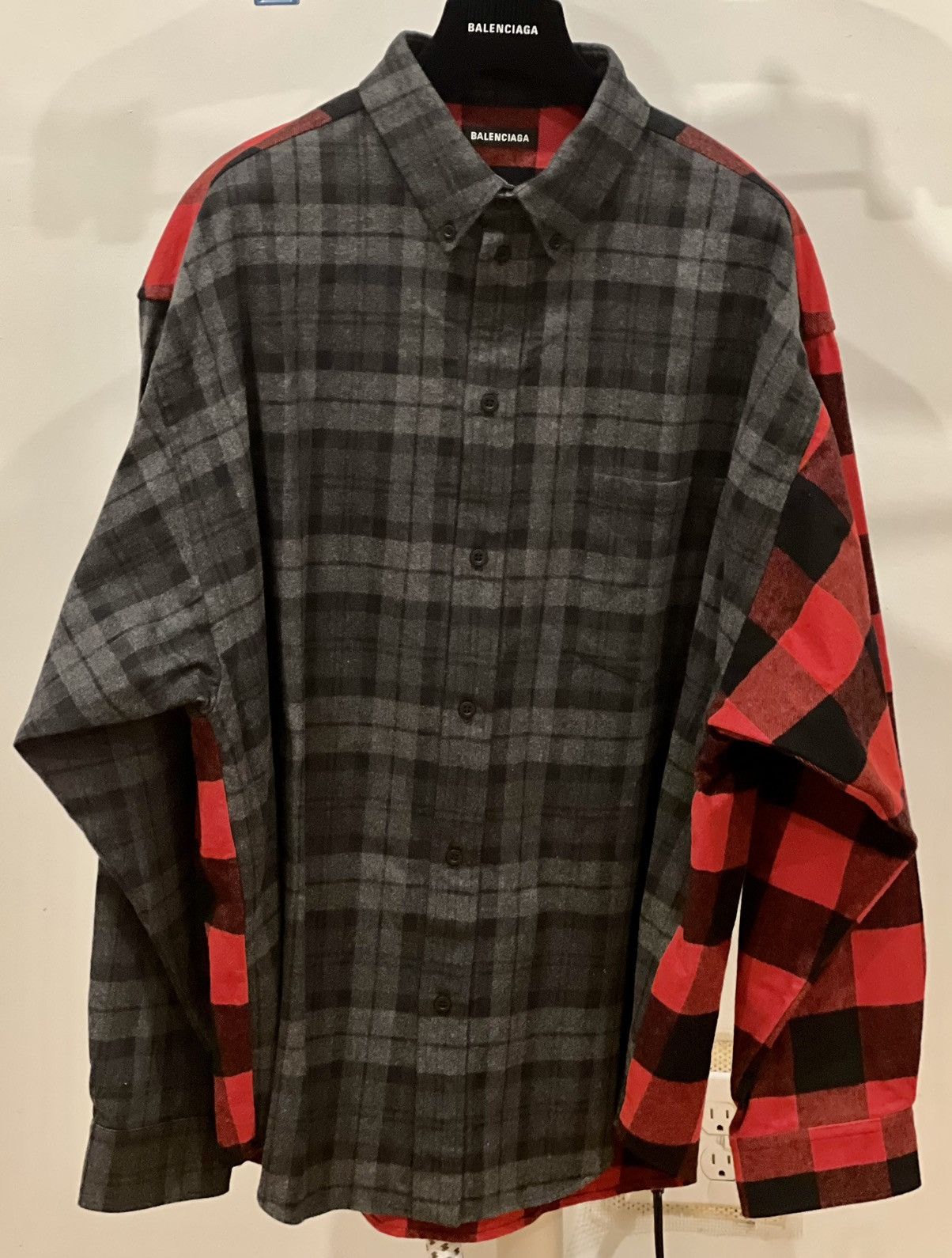 Balenciaga Balenciaga Spliced Checked Flannel | Grailed