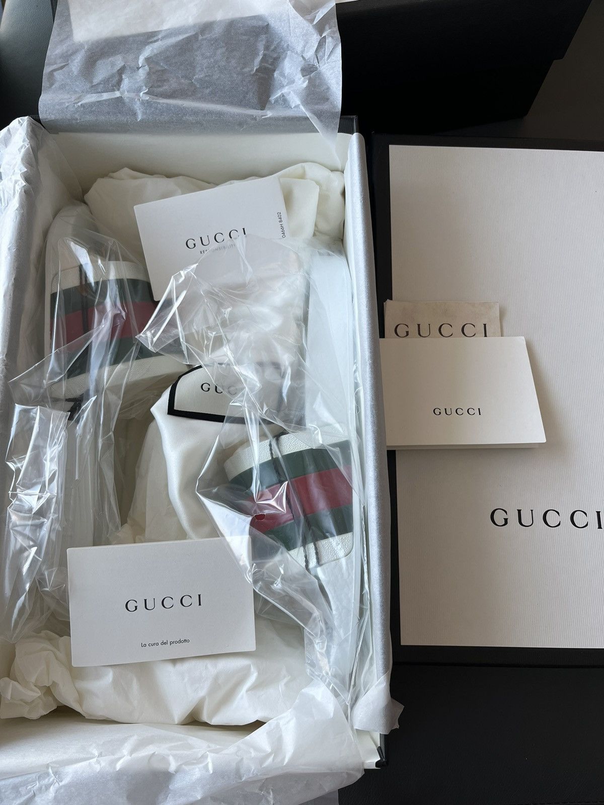 Gucci Limited Brand New Classic Gucci Rubber Slides Sandal Shoes Size US 12 / EU 45 - 9 Thumbnail