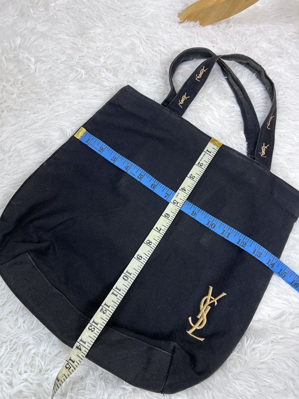 Yves Saint Laurent Yves Saint Laurent Embroidery Logo Canvas Totebag Size ONE SIZE - 5 Thumbnail