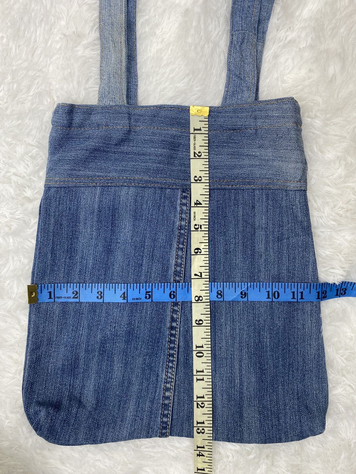 Handmade Custom Made Denim Tote Bag Size ONE SIZE - 5 Thumbnail