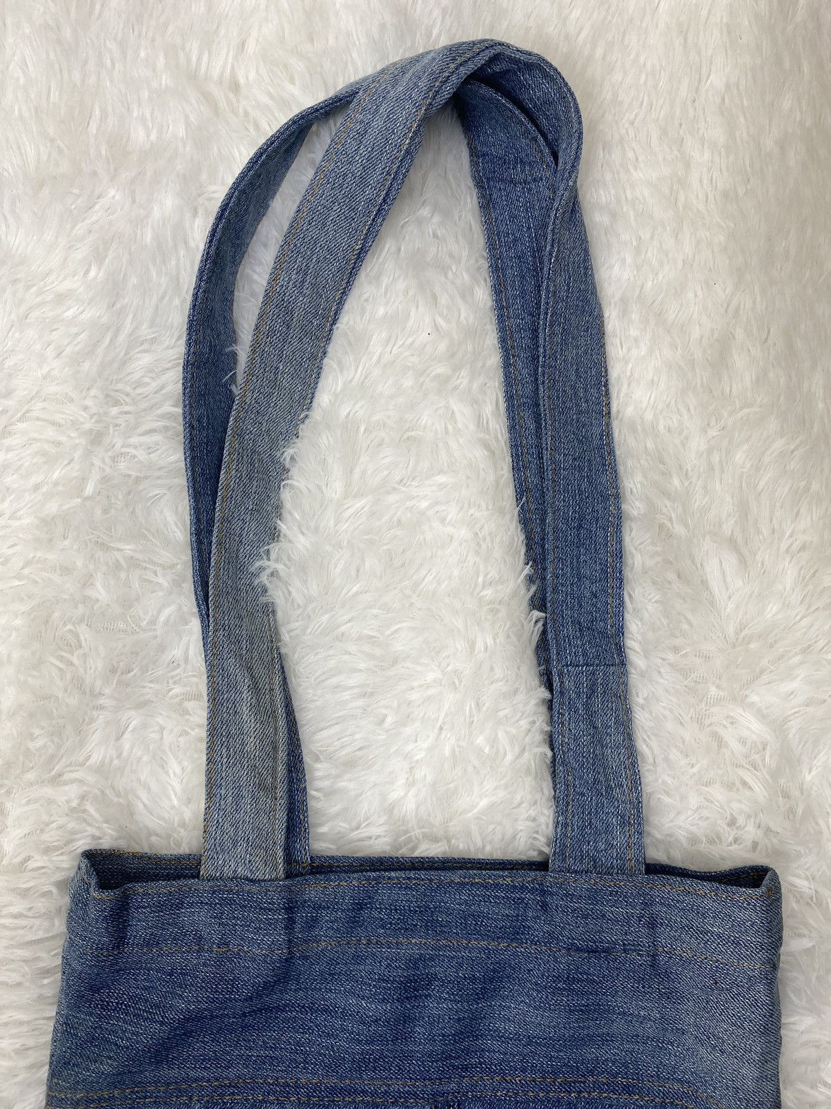 Handmade Custom Made Denim Tote Bag Size ONE SIZE - 3 Thumbnail