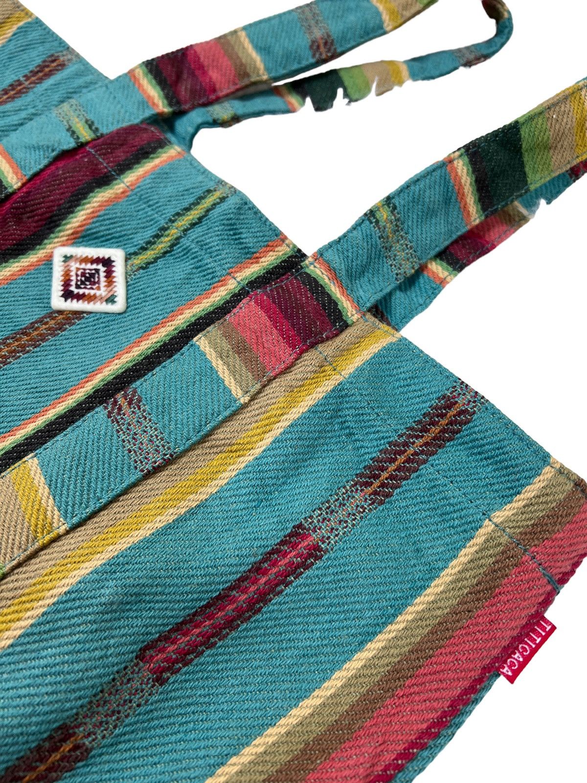 Japanese Brand Vintage Titicaca Tribe Navajo Canvas Totebag Size ONE SIZE - 3 Thumbnail