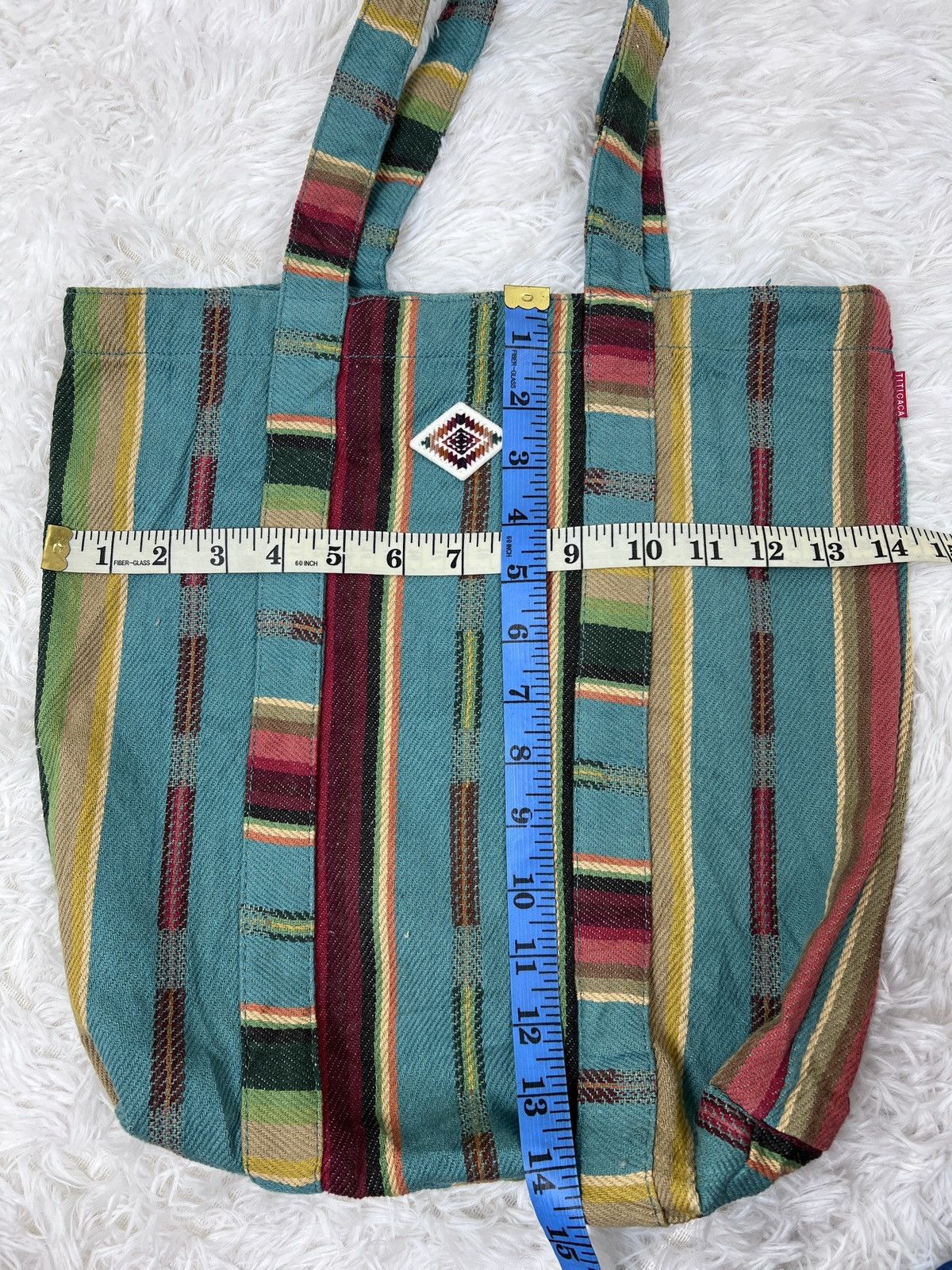 Japanese Brand Vintage Titicaca Tribe Navajo Canvas Totebag Size ONE SIZE - 5 Thumbnail