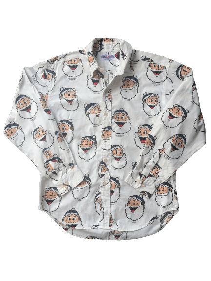 Captain Santa Fullprint Button Up Long Sleeve Shirt #D-203