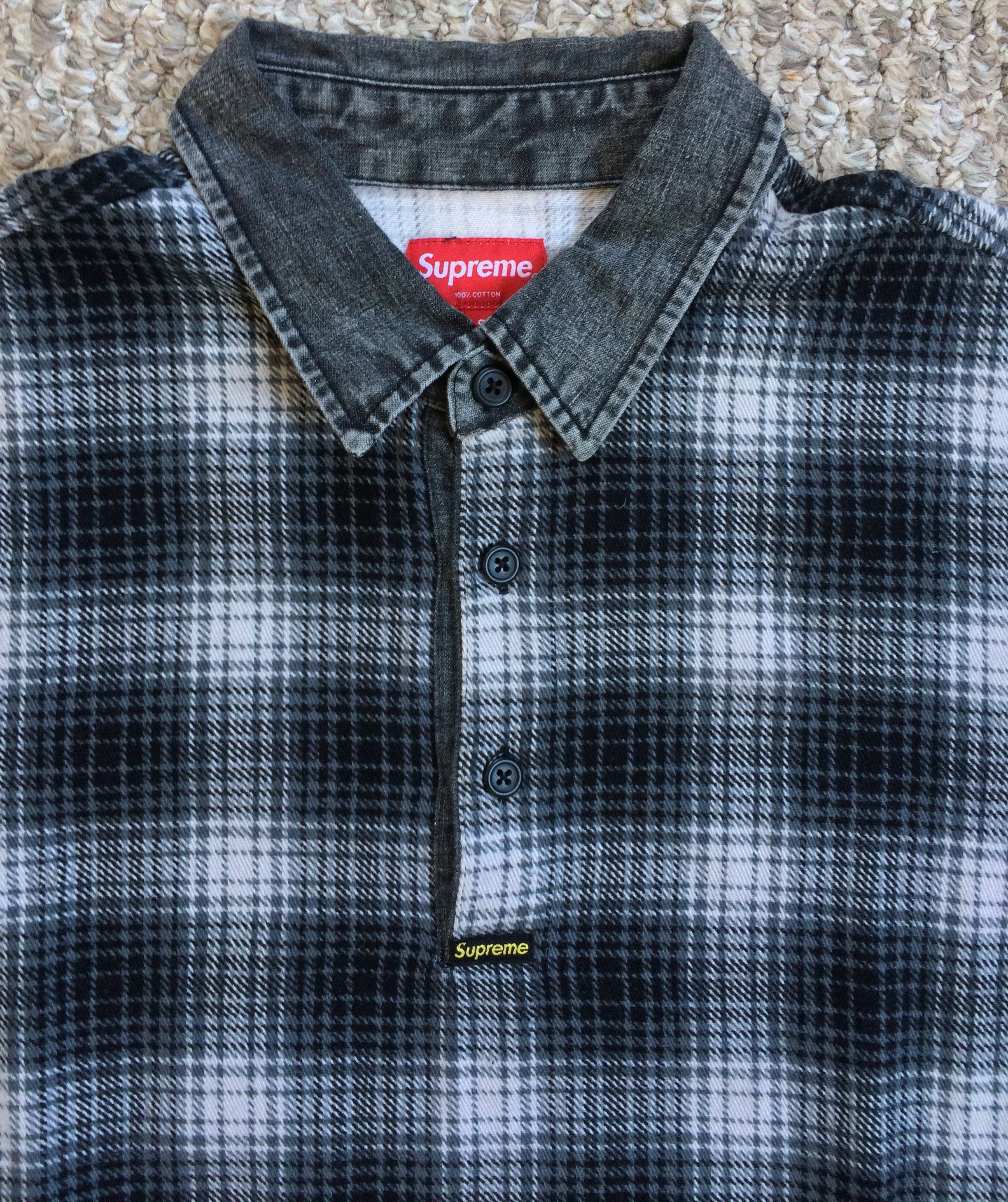 Supreme F/W 2014 Supreme Shadow Plaid Rugby Flannel Shirt Size US S / EU 44-46 / 1 - 2 Thumbnail