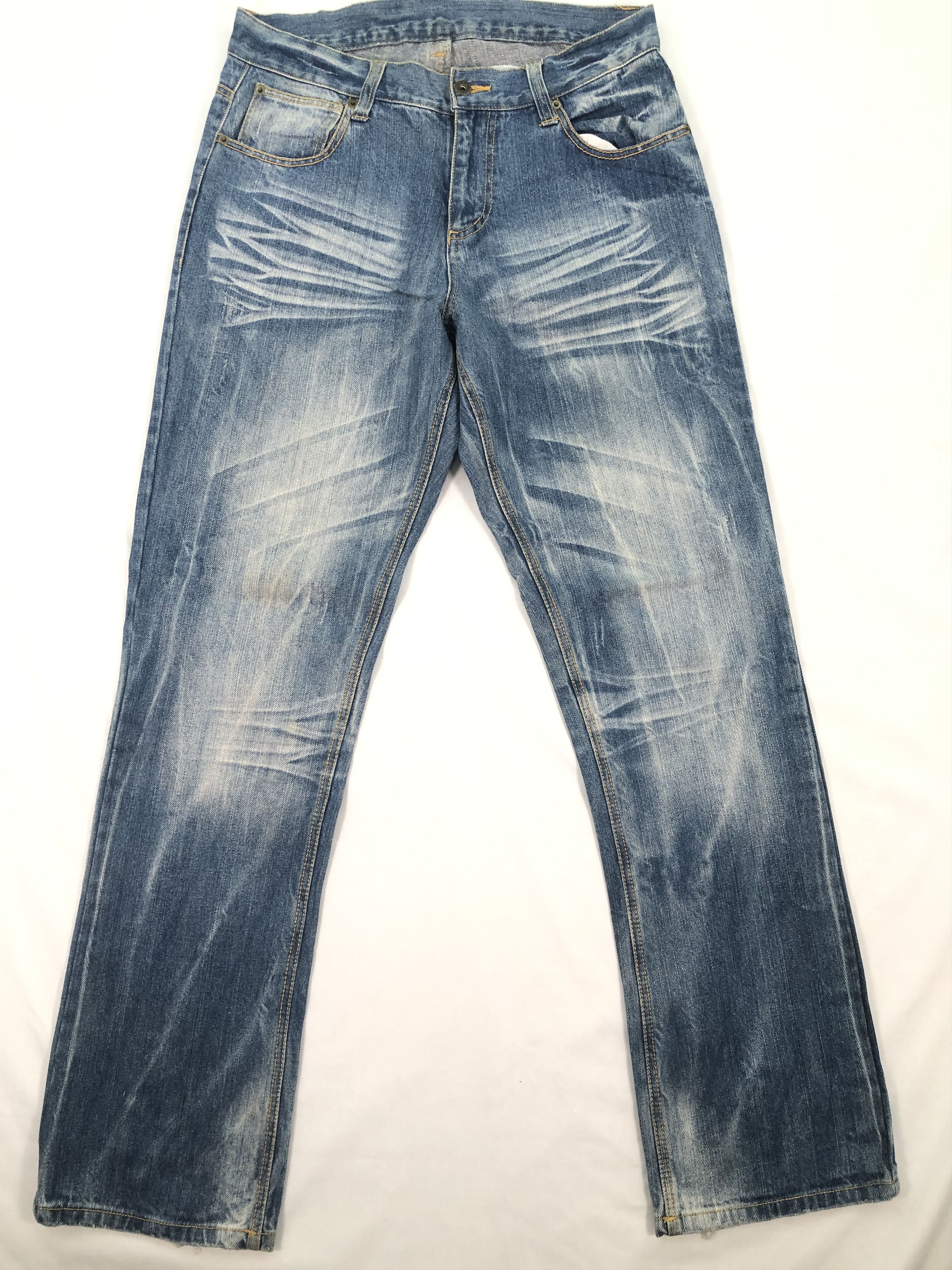 Six-Star Whiskered Denim Jeans