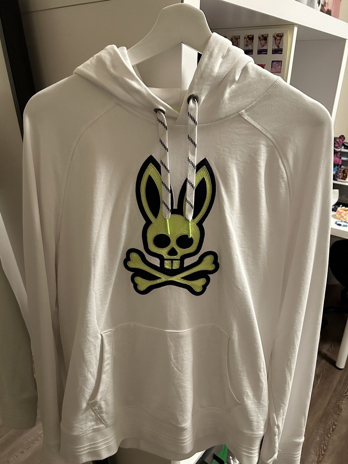 Psycho Bunny - Kai Twill Texture Hoodie- White Cap Grey main image 0