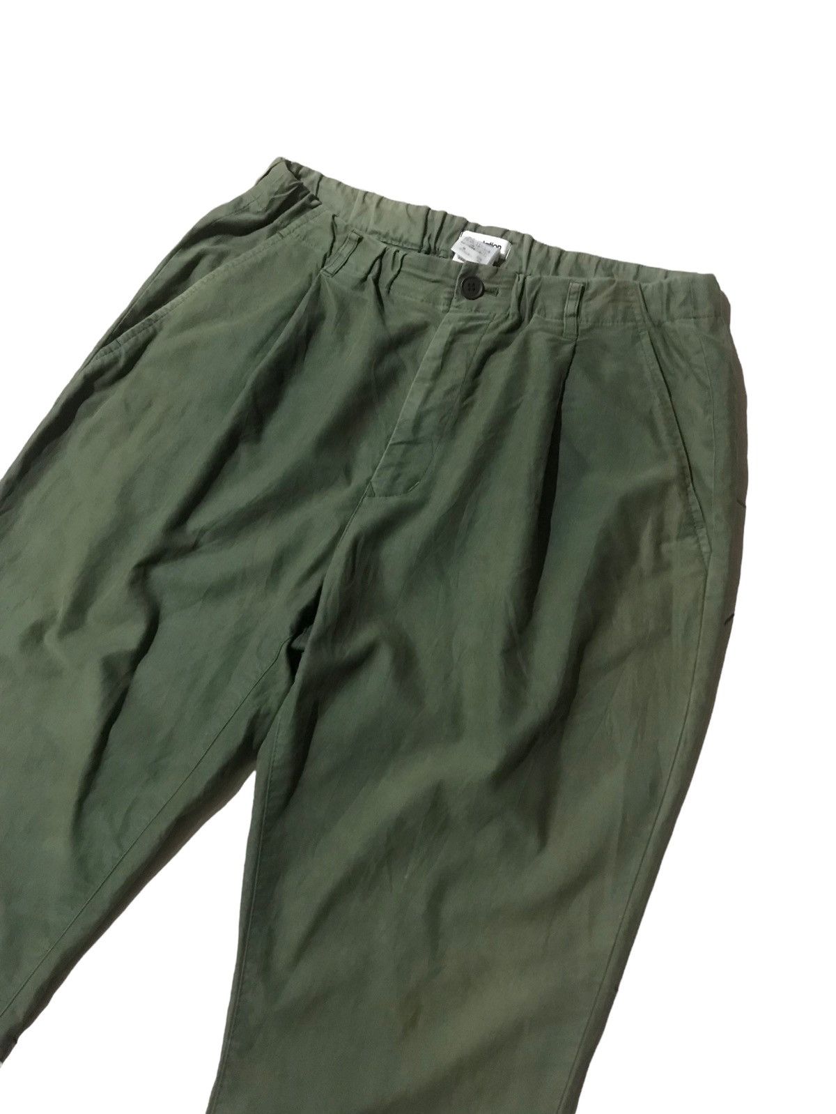 Issey Miyake × Japanese Brand Vintage Issey Miyake Plantation Green Army Sun Faded Pant Size 33" - 2 Thumbnail