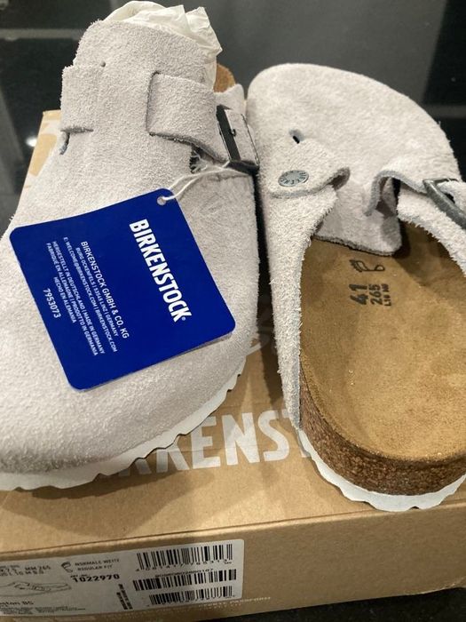 Stussy Boston Suede Stüssy Suede Leather Bone - Birkenstock | Grailed