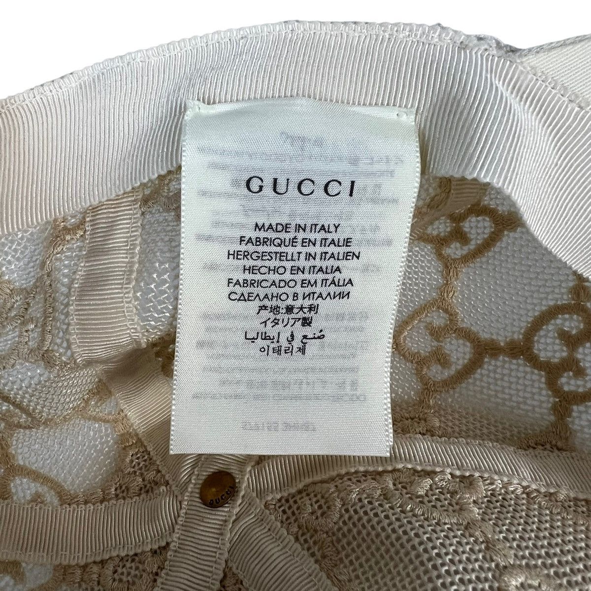 Gucci Gucci Mesh Monigram Baseball Cap Size ONE SIZE - 6 Thumbnail