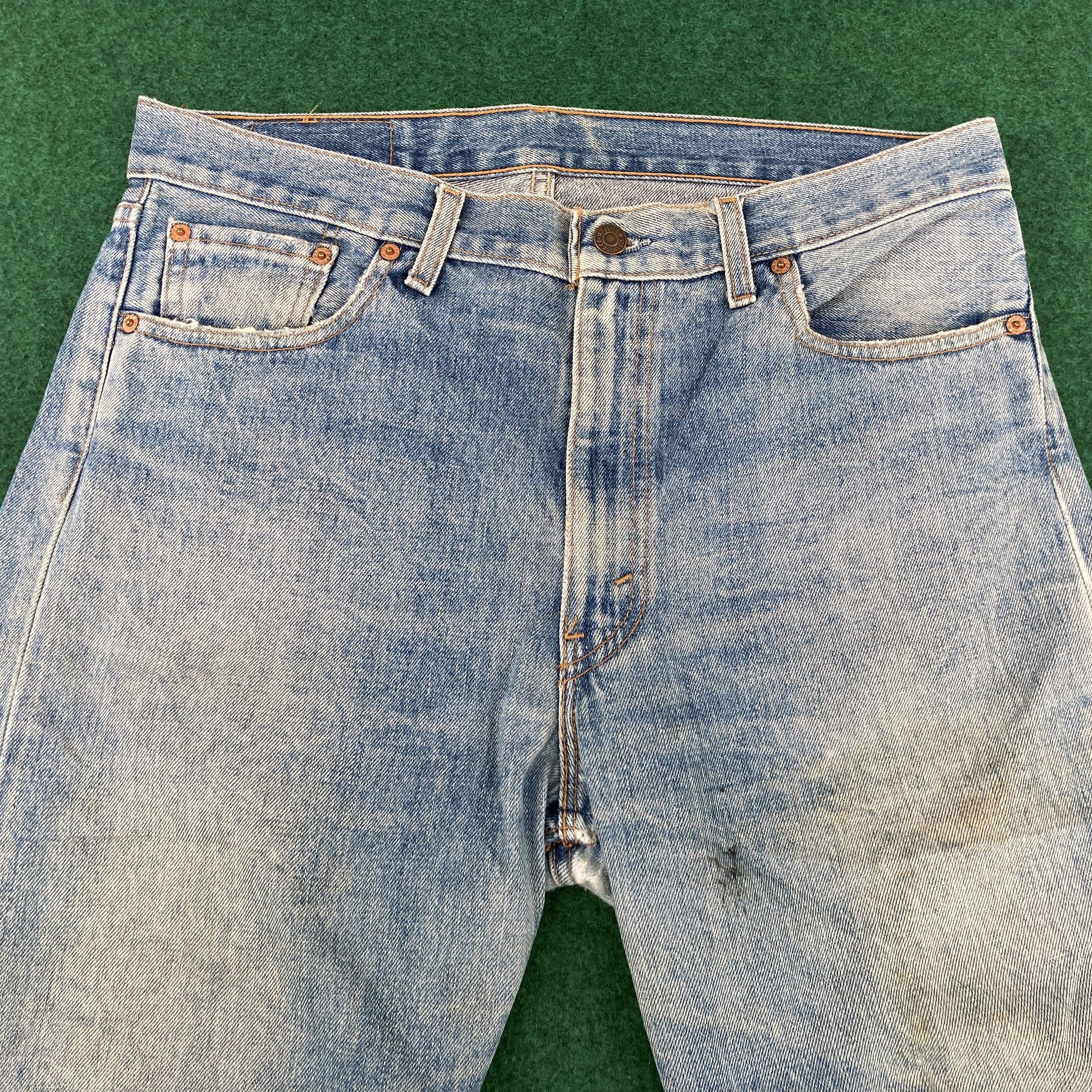 Levi's × Vintage Vtg Levis 505 Denim Ripped 34 Punk Style Streetwear Jeans Size US 34 / EU 50 - 3 Thumbnail