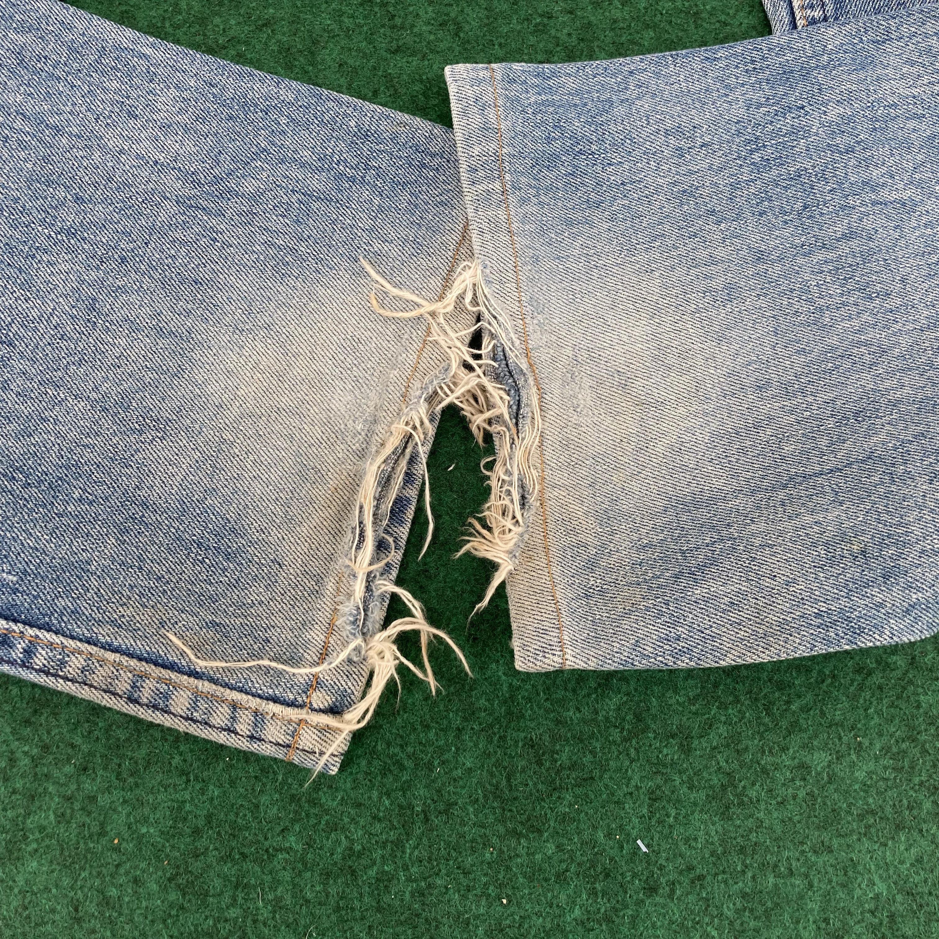 Levi's × Vintage Vtg Levis 505 Denim Ripped 34 Punk Style Streetwear Jeans Size US 34 / EU 50 - 8 Thumbnail