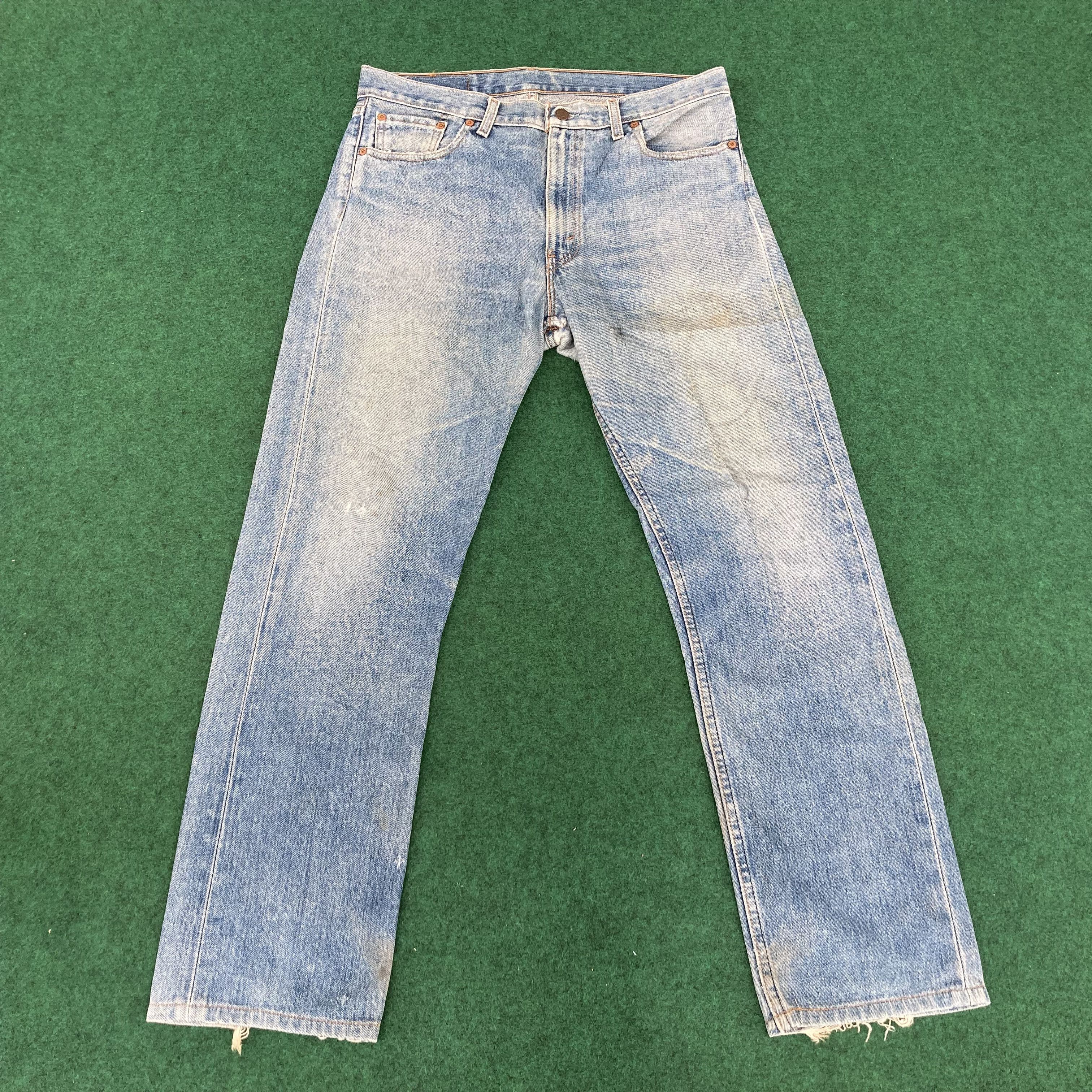 Levi's × Vintage Vtg Levis 505 Denim Ripped 34 Punk Style Streetwear Jeans Size US 34 / EU 50 - 1 Thumbnail