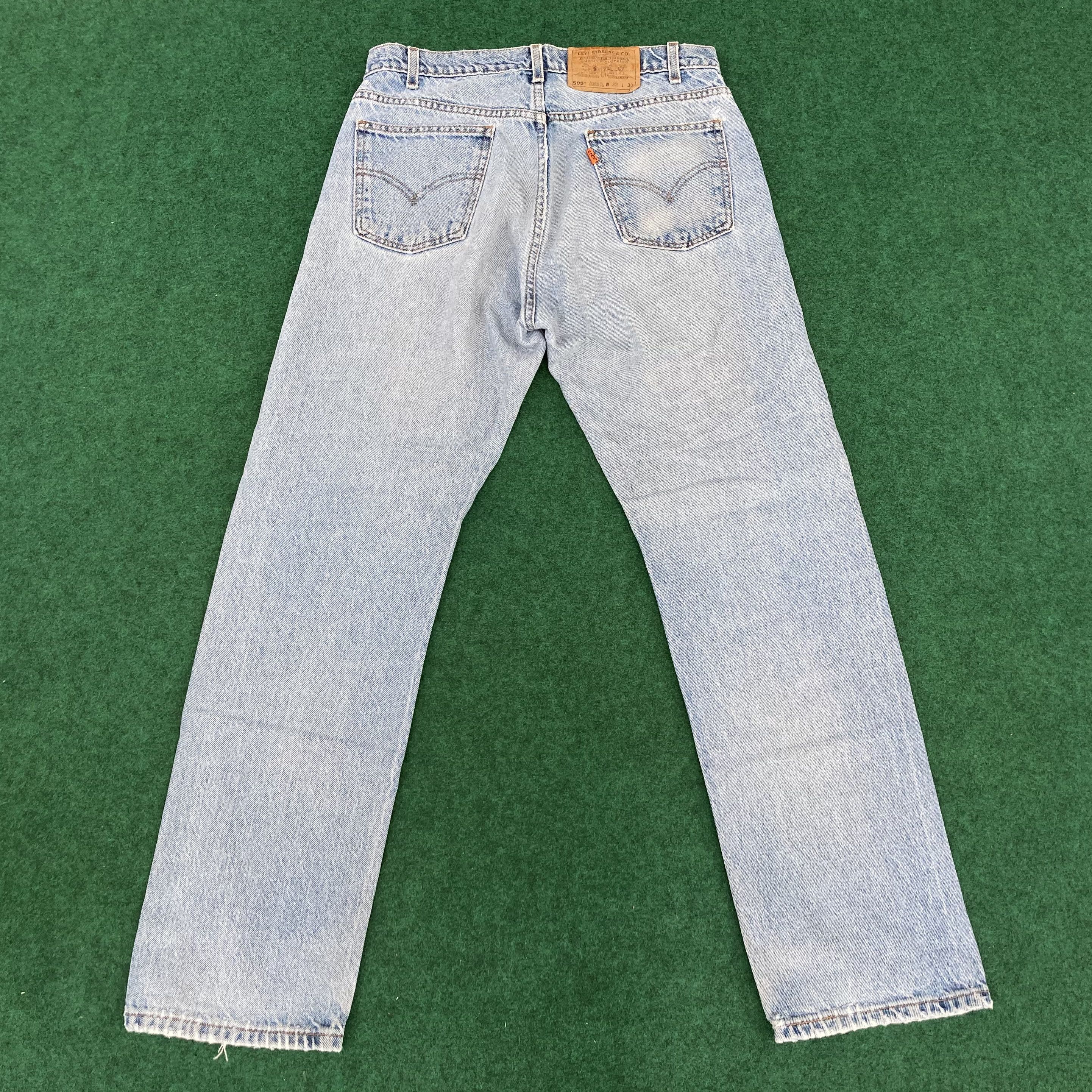 Levi's × Vintage Vtg Levis 505 Denim Ripped 90s Punk Mods Streetwear Jean Size US 31 - 13 Thumbnail
