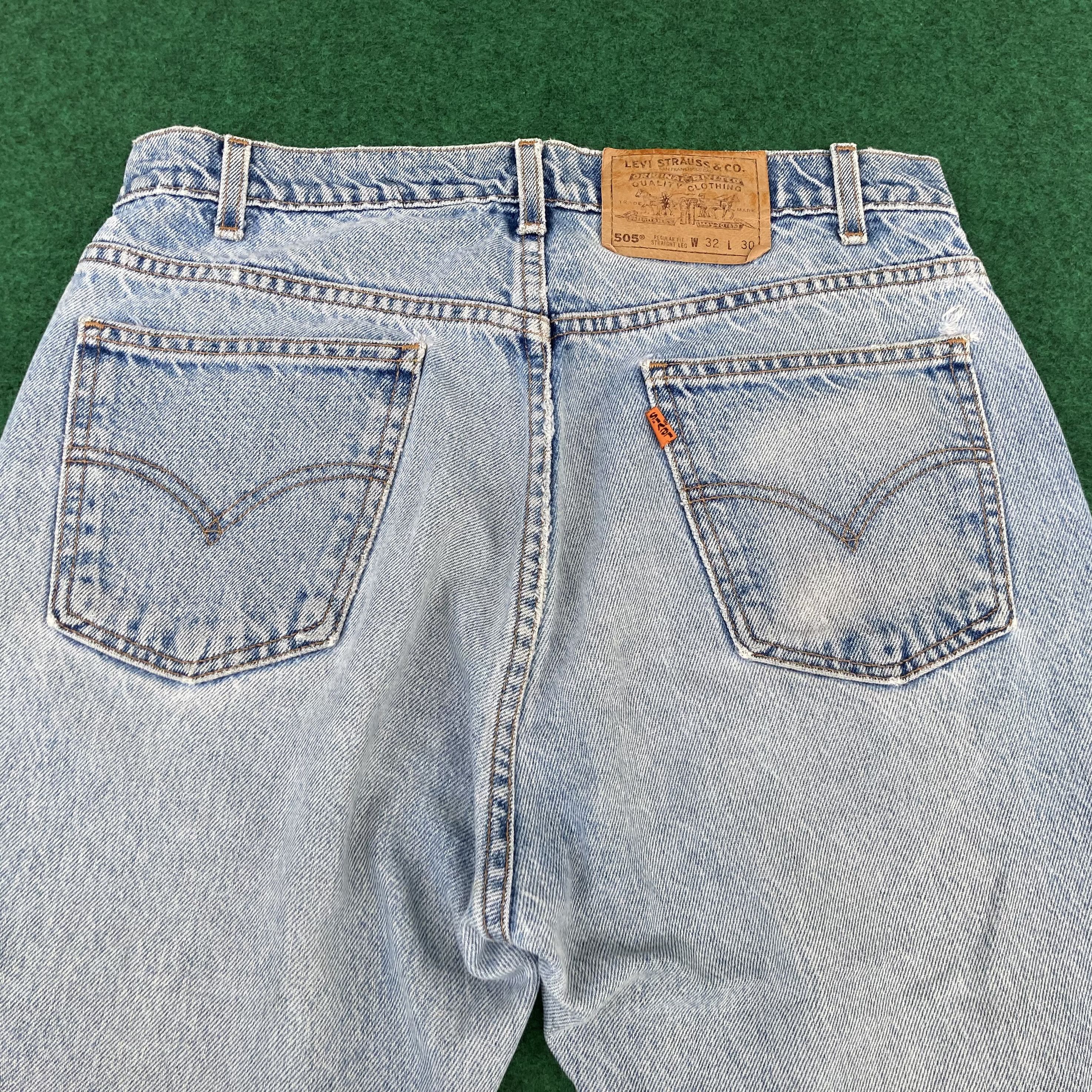 Levi's × Vintage Vtg Levis 505 Denim Ripped 90s Punk Mods Streetwear Jean Size US 31 - 12 Thumbnail