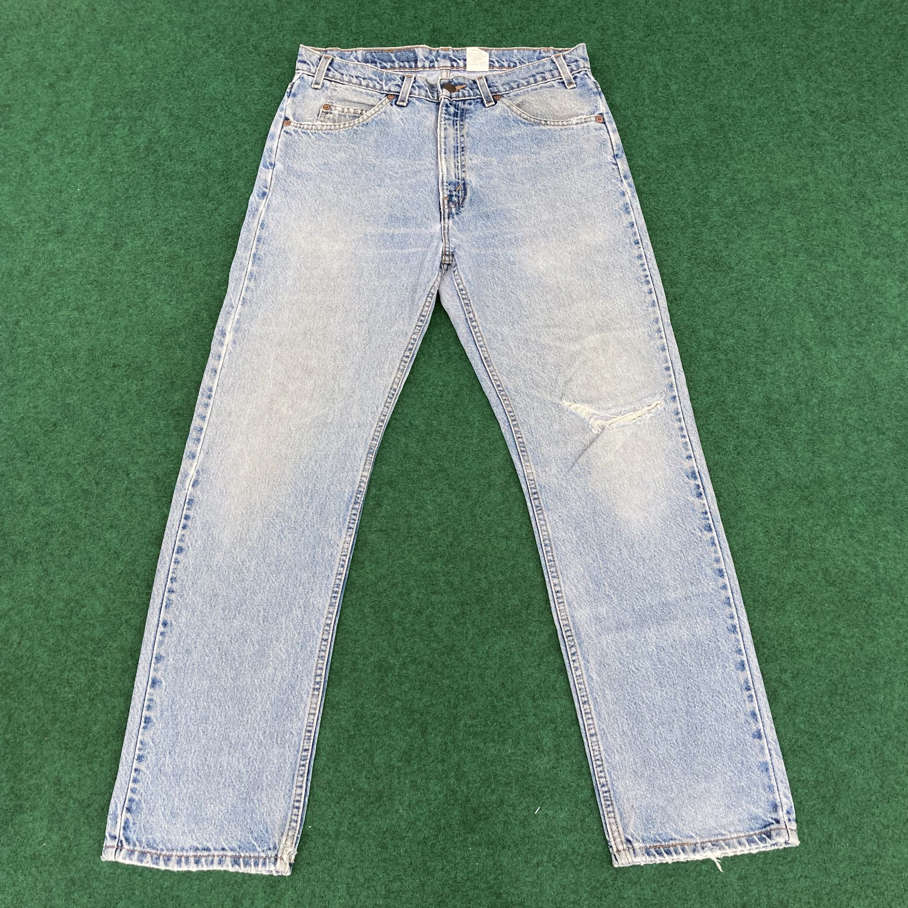 Levi's × Vintage Vtg Levis 505 Denim Ripped 90s Punk Mods Streetwear Jean Size US 31 - 1 Thumbnail