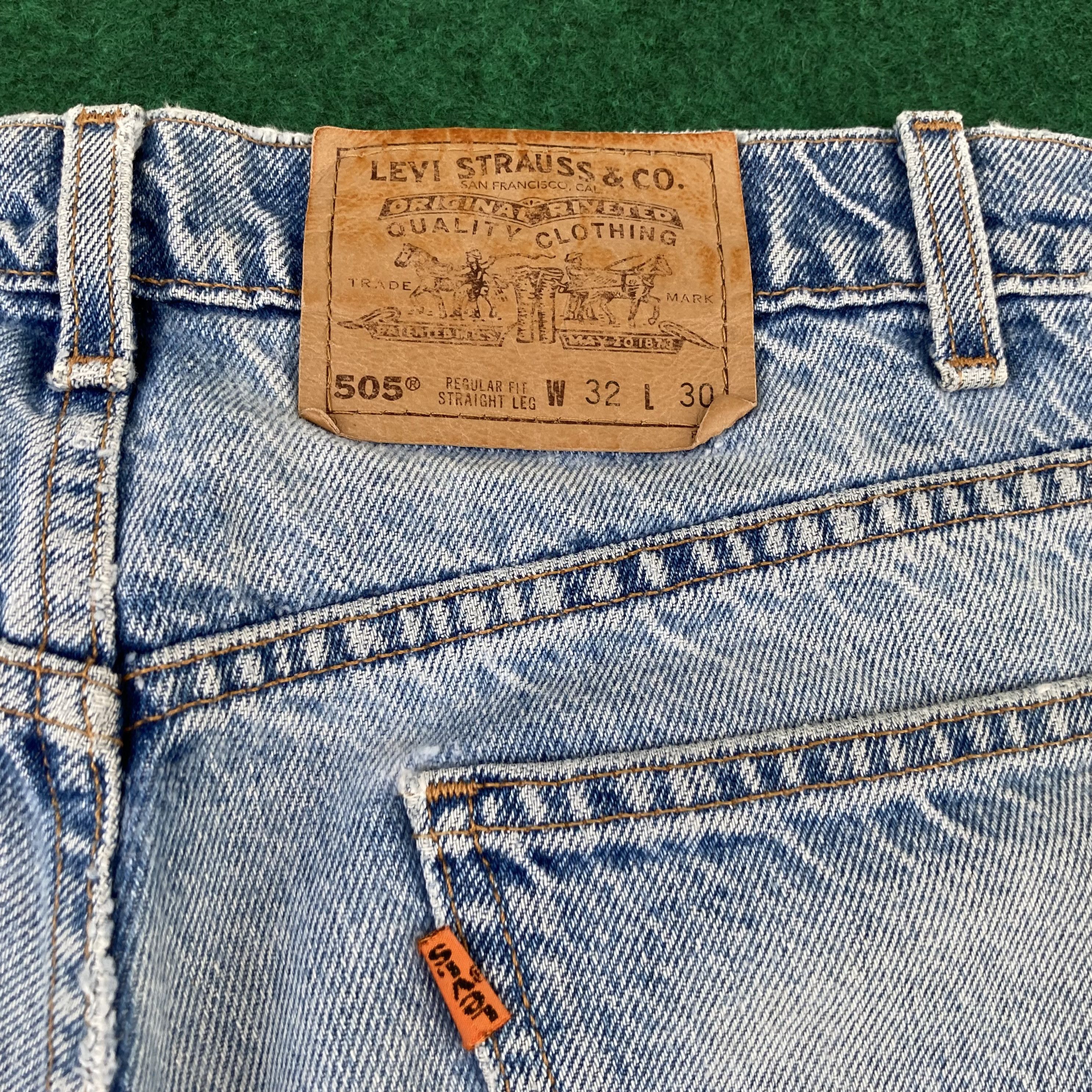 Levi's × Vintage Vtg Levis 505 Denim Ripped 90s Punk Mods Streetwear Jean Size US 31 - 11 Thumbnail