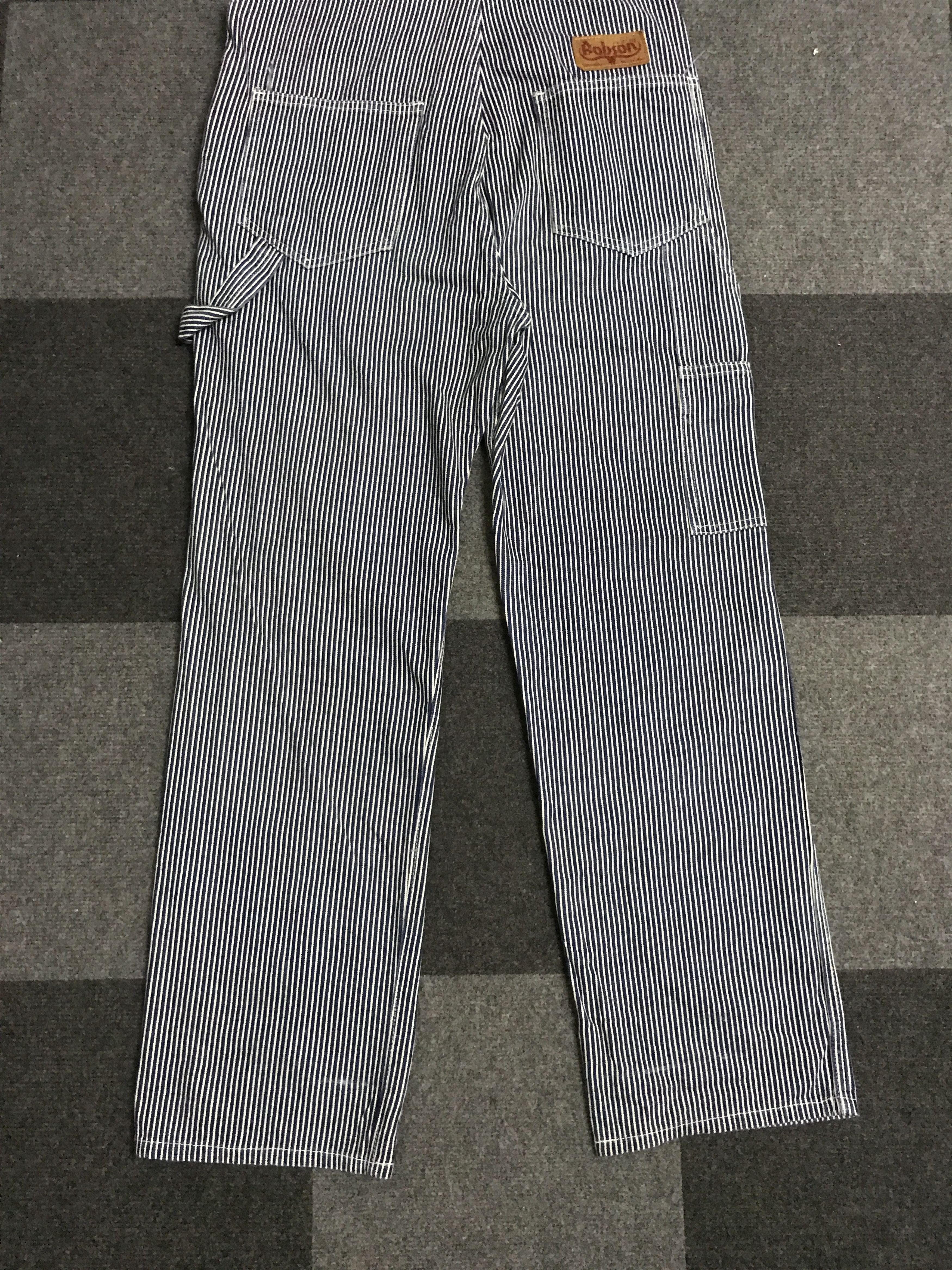 Vintage OVA10 BOBSON HICKORY Stripe Workwear Overall Size US 34 / EU 50 - 11 Thumbnail