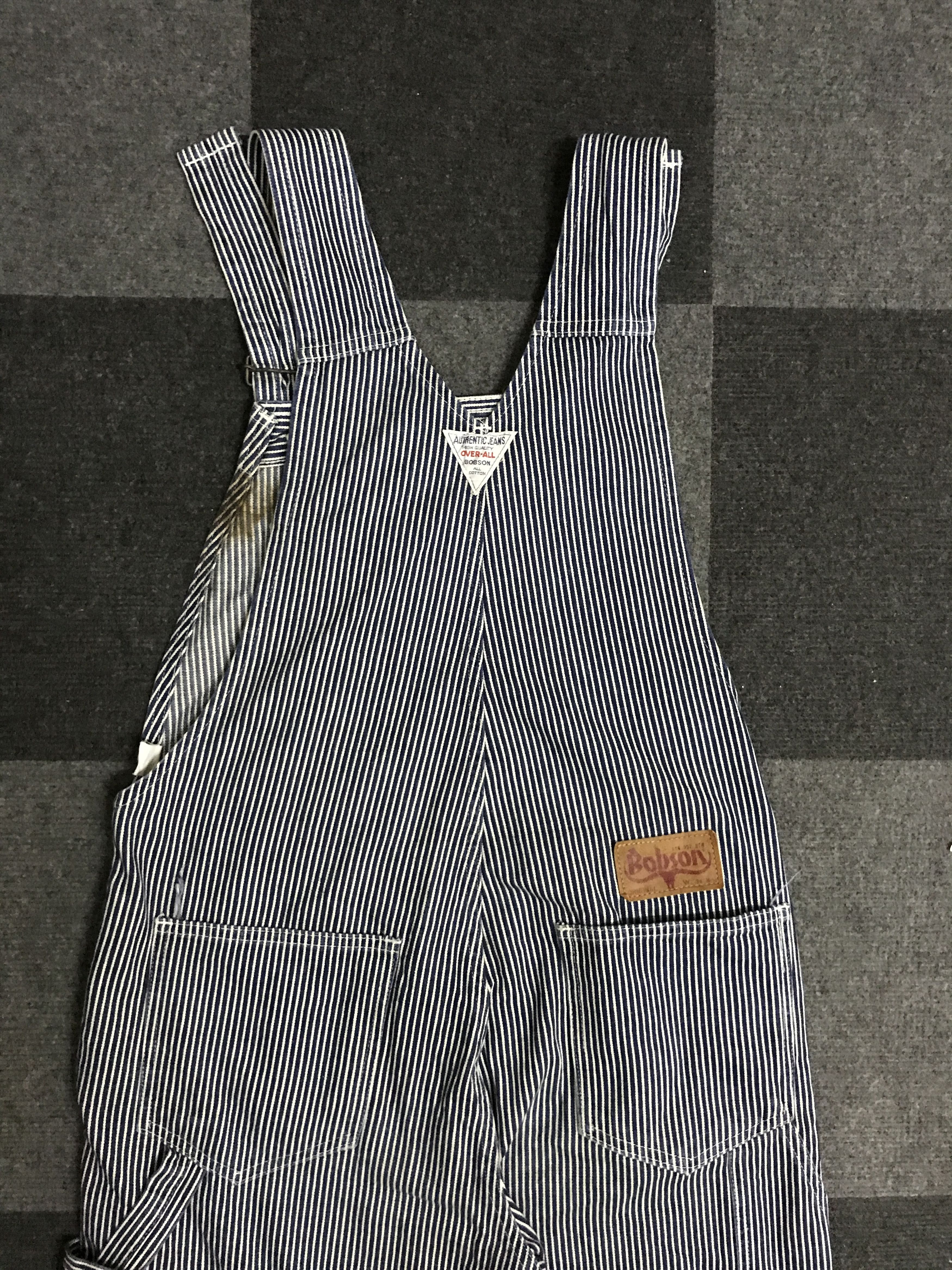 Vintage OVA10 BOBSON HICKORY Stripe Workwear Overall Size US 34 / EU 50 - 7 Thumbnail