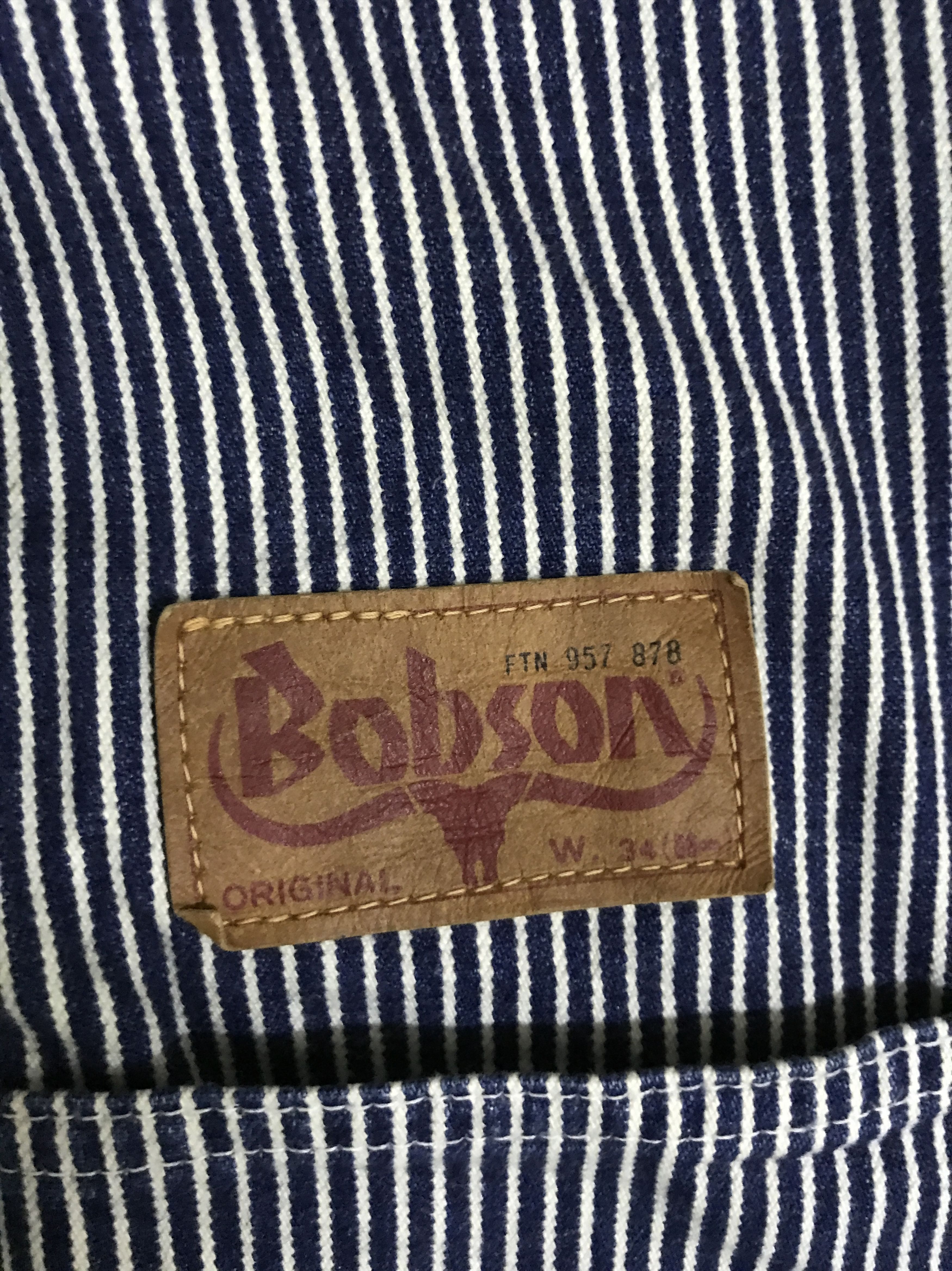 Vintage OVA10 BOBSON HICKORY Stripe Workwear Overall Size US 34 / EU 50 - 8 Thumbnail