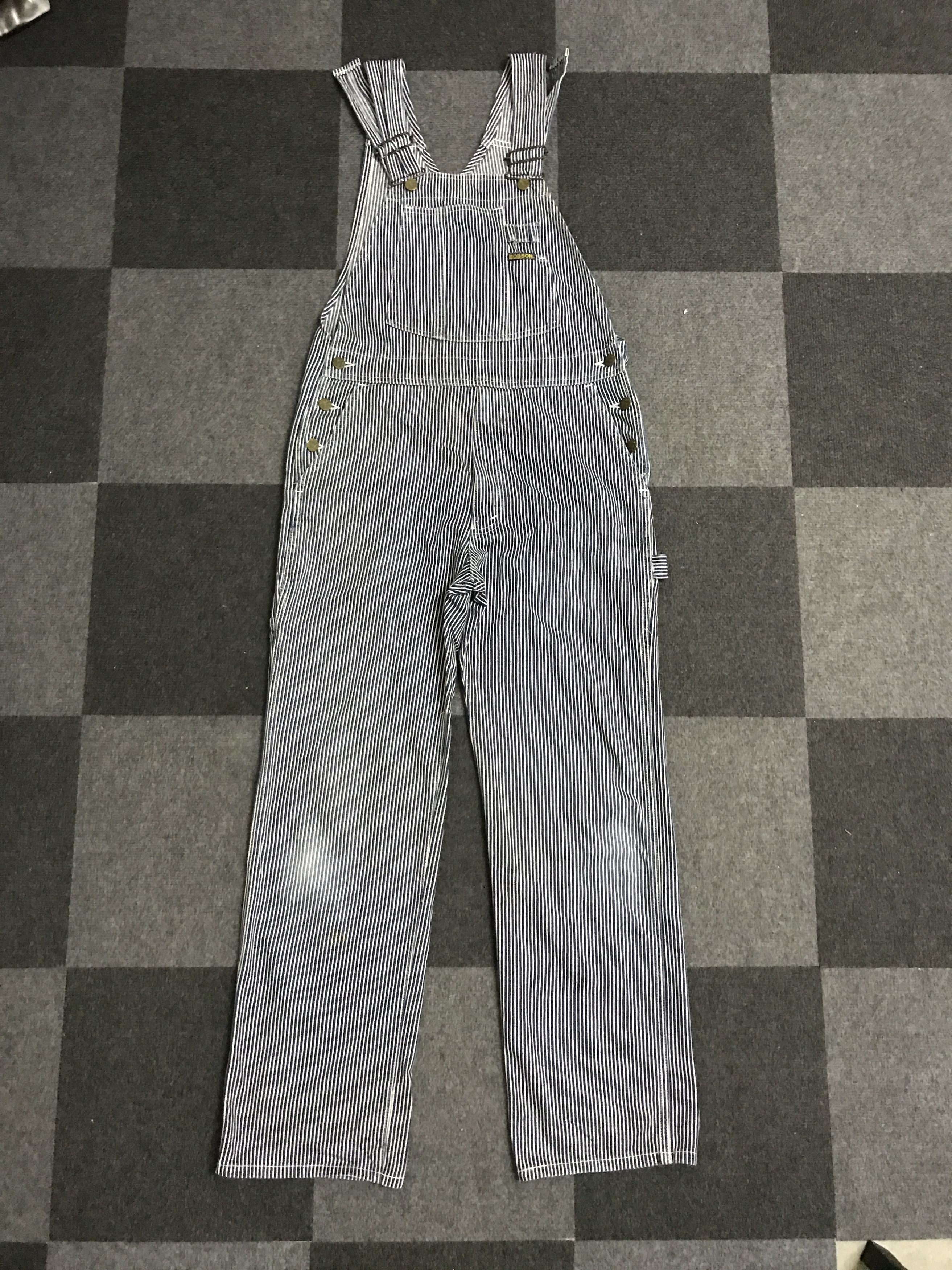 Vintage OVA10 BOBSON HICKORY Stripe Workwear Overall Size US 34 / EU 50 - 1 Thumbnail