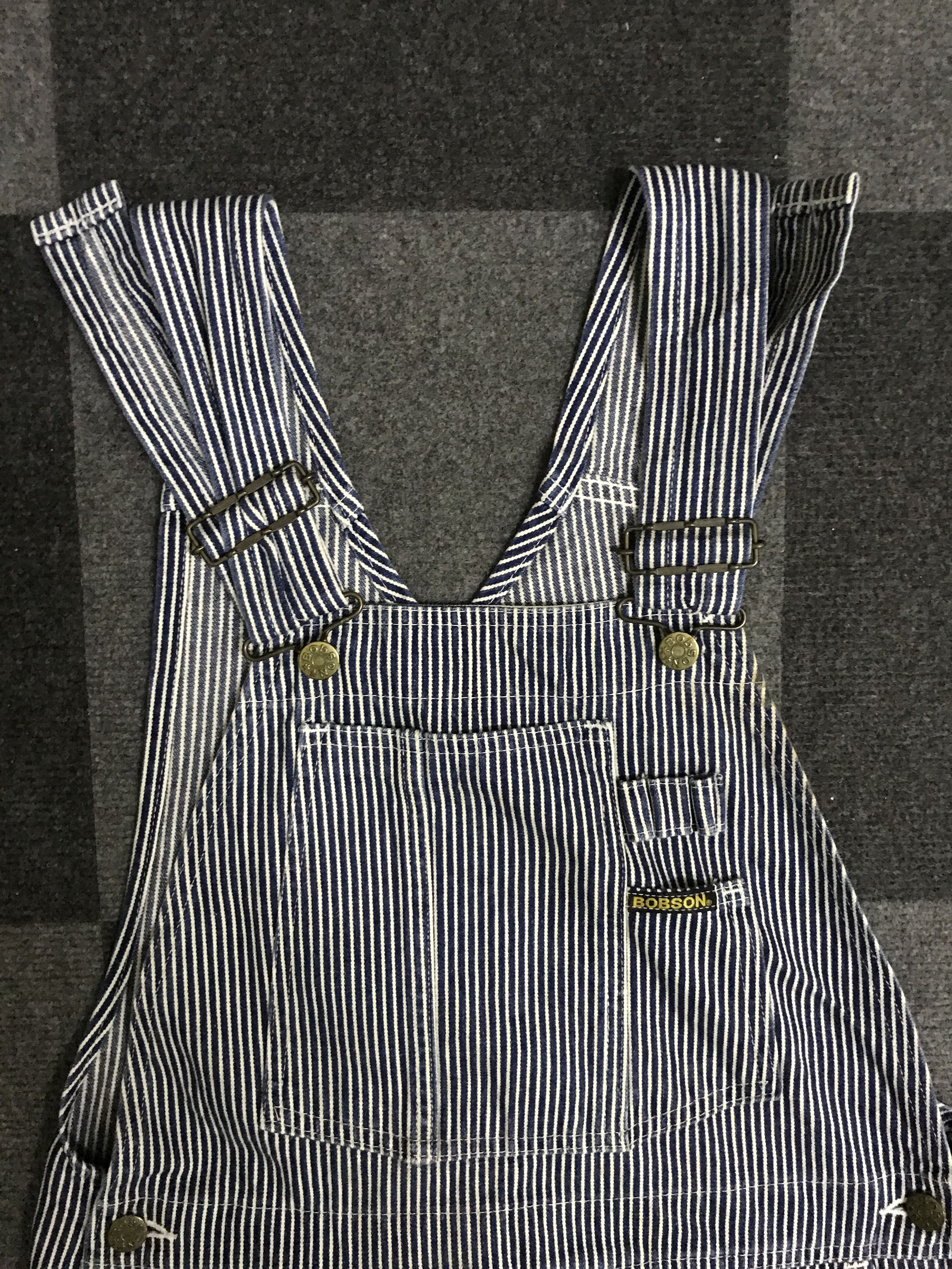 Vintage OVA10 BOBSON HICKORY Stripe Workwear Overall Size US 34 / EU 50 - 2 Thumbnail