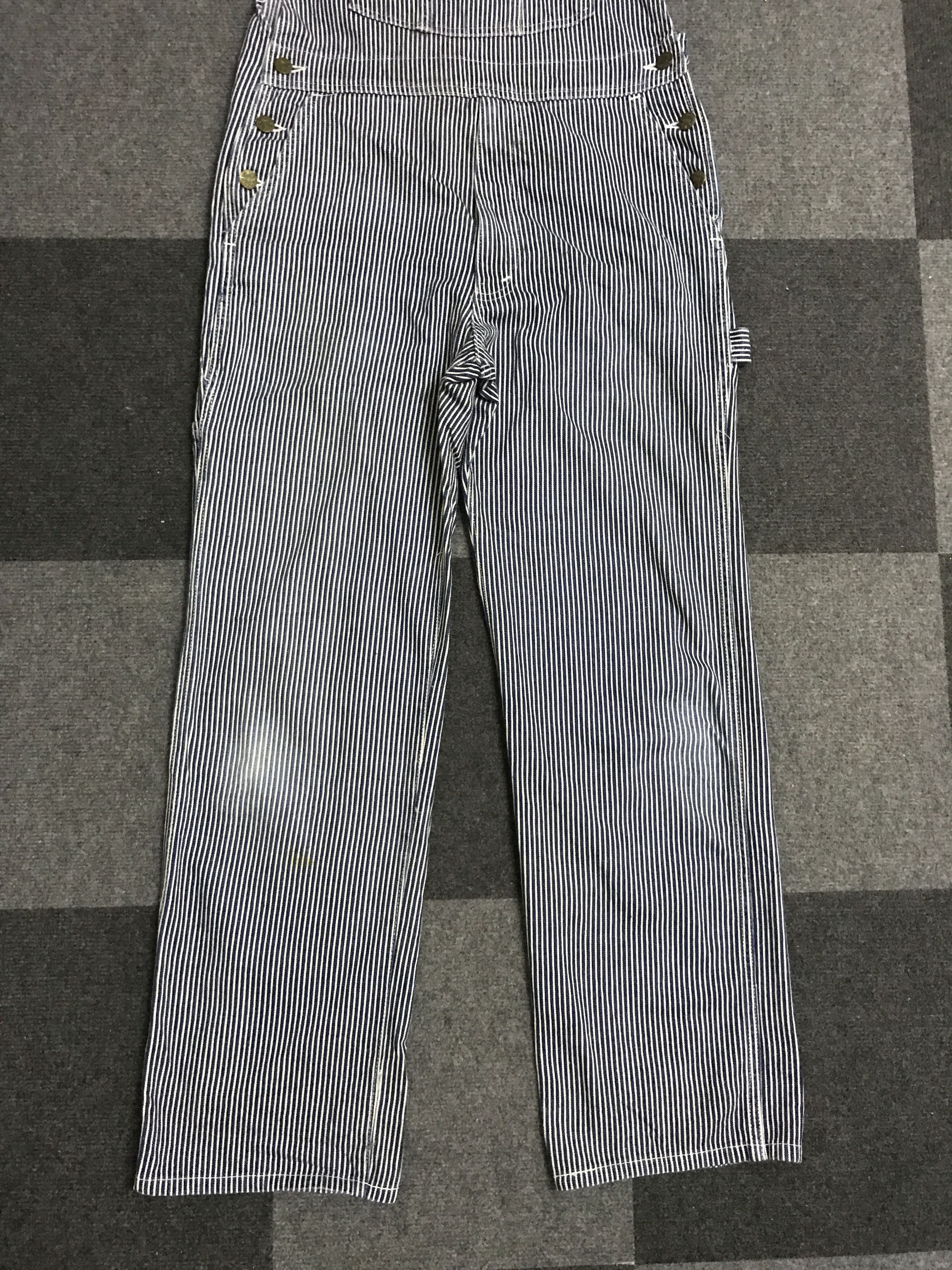 Vintage OVA10 BOBSON HICKORY Stripe Workwear Overall Size US 34 / EU 50 - 4 Thumbnail