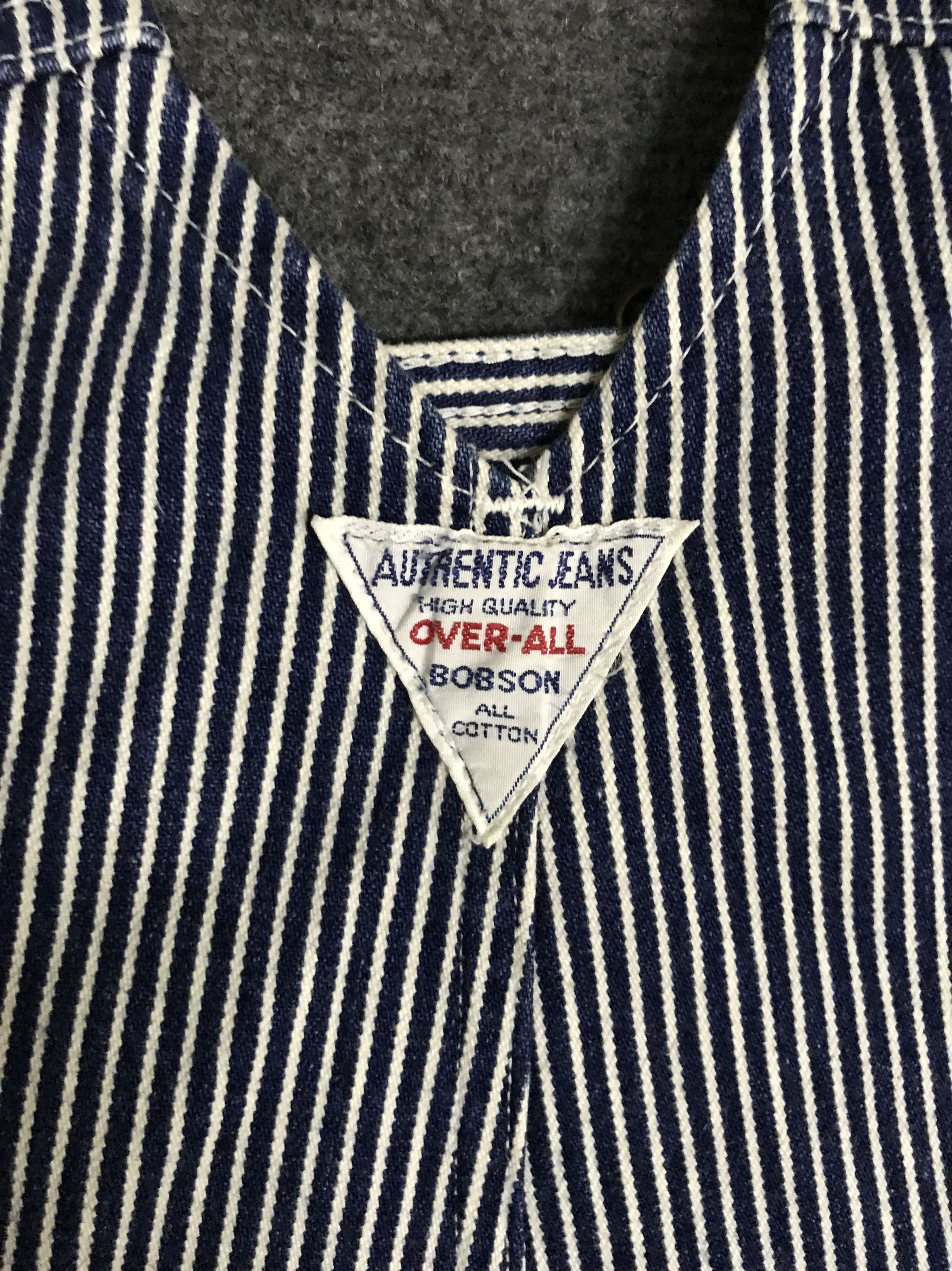 Vintage OVA10 BOBSON HICKORY Stripe Workwear Overall Size US 34 / EU 50 - 9 Thumbnail