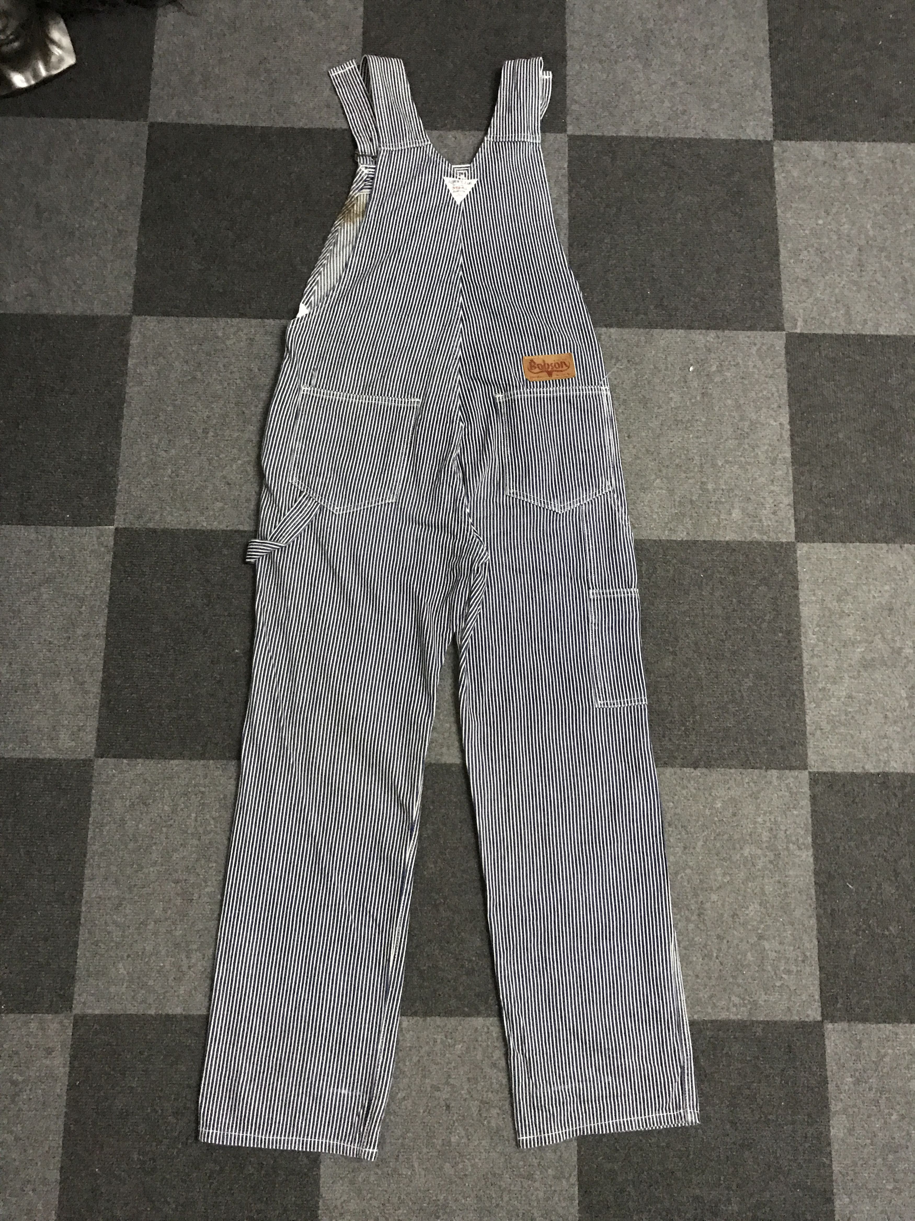 Vintage OVA10 BOBSON HICKORY Stripe Workwear Overall Size US 34 / EU 50 - 6 Thumbnail