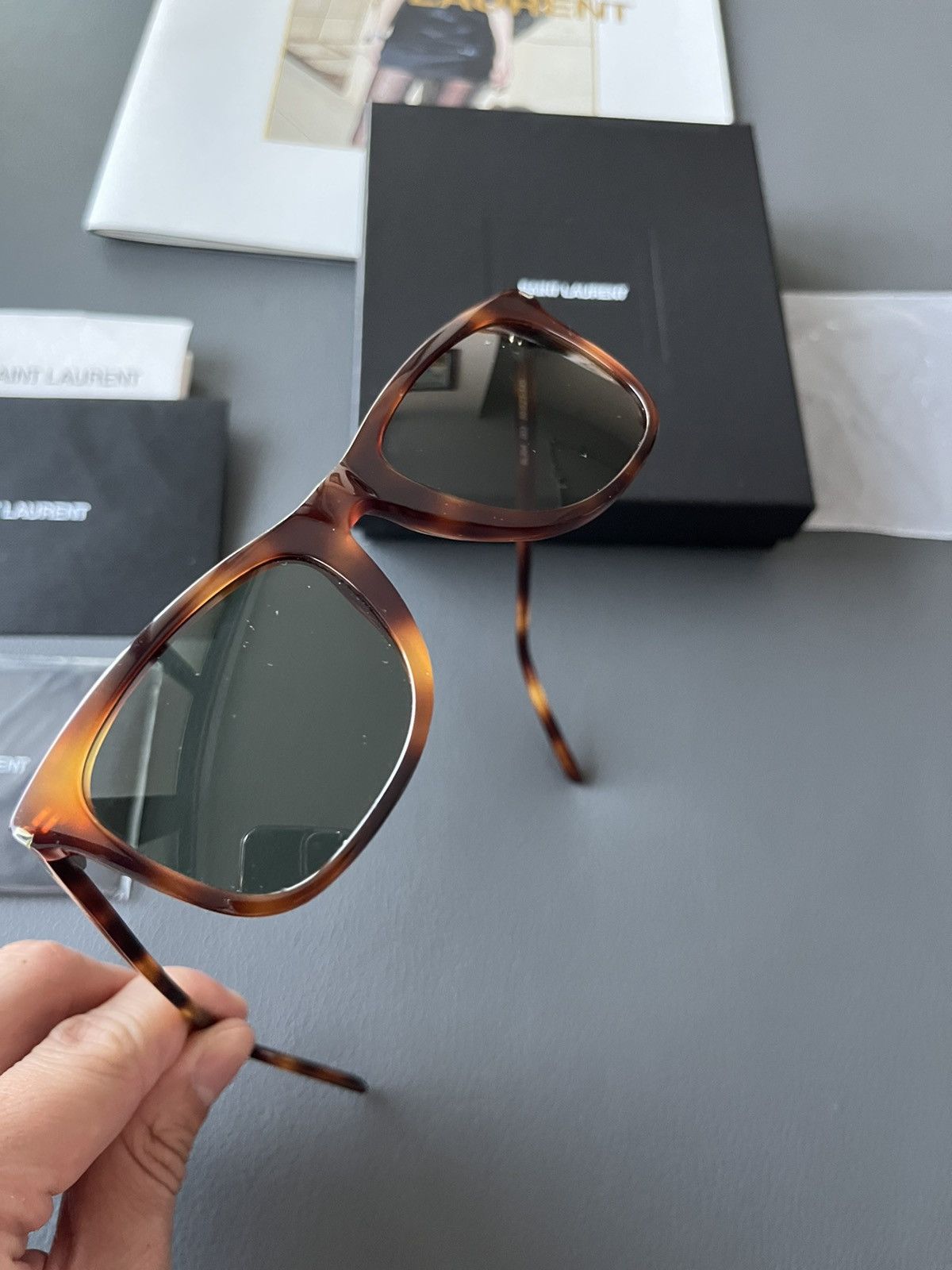 Hedi Slimane × Saint Laurent Paris × Yves Saint Laurent Iconic Brand New Classic Runway Sunglasses Limited Edition Size ONE SIZE - 14 Thumbnail