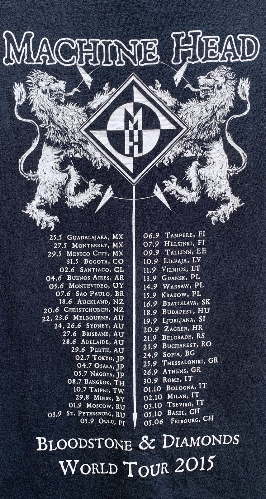Band Tees × Vintage MACHINE HEAD BLOODSTONE & DIAMOND 2015 TOUR Size US M / EU 48-50 / 2 - 10 Thumbnail