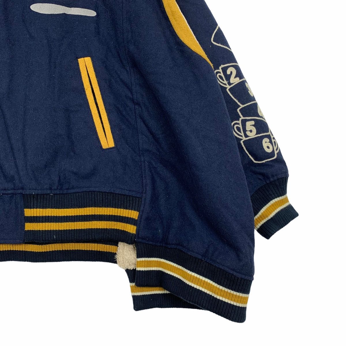 Japanese Brand Vintage Rivet & Surge Co Ltd Varsity Bomber Jacket Size US XXL / EU 58 / 5 - 4 Thumbnail