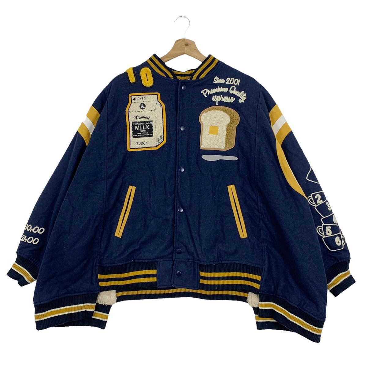 Japanese Brand Vintage Rivet & Surge Co Ltd Varsity Bomber Jacket Size US XXL / EU 58 / 5 - 1 Thumbnail