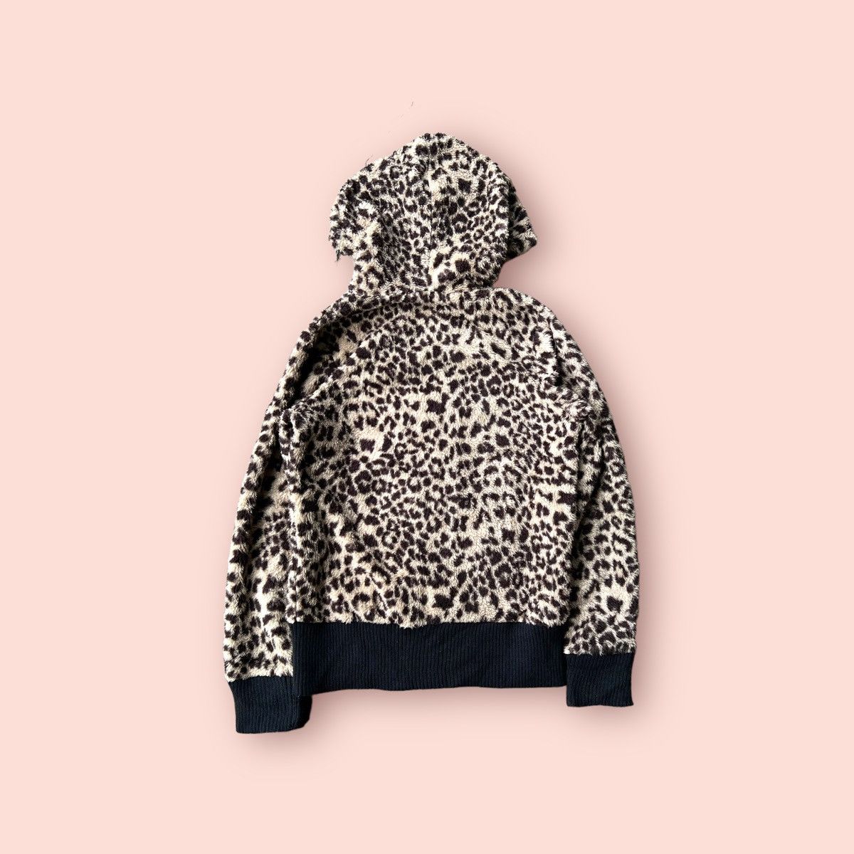 Japanese Brand × Le Grande Bleu (L.G.B.) SORRIDERE LEOPARD FLUFFY FLEECE HOODIE JACKET Size L / US 10 / IT 46 - 2 Thumbnail
