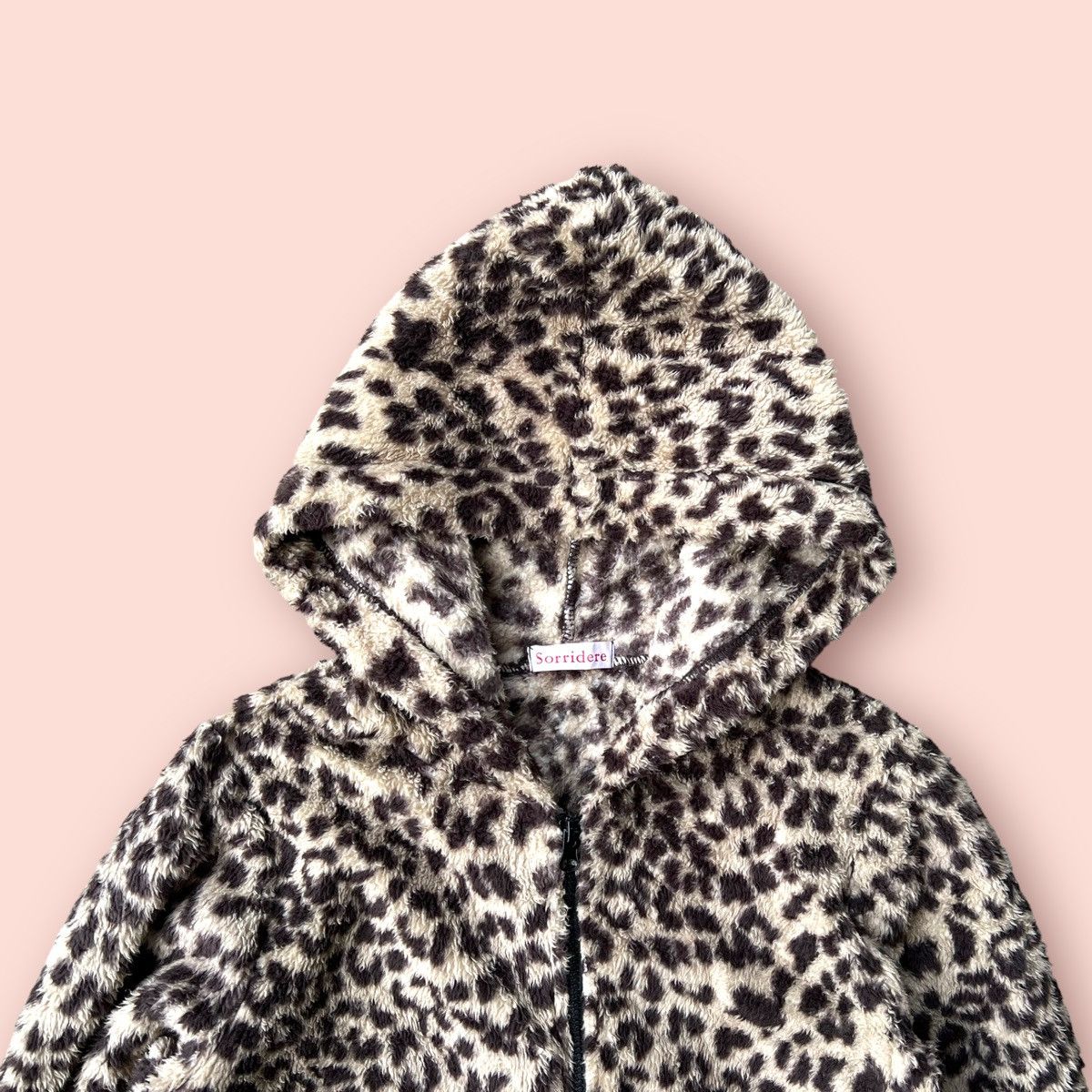 Japanese Brand × Le Grande Bleu (L.G.B.) SORRIDERE LEOPARD FLUFFY FLEECE HOODIE JACKET Size L / US 10 / IT 46 - 4 Thumbnail