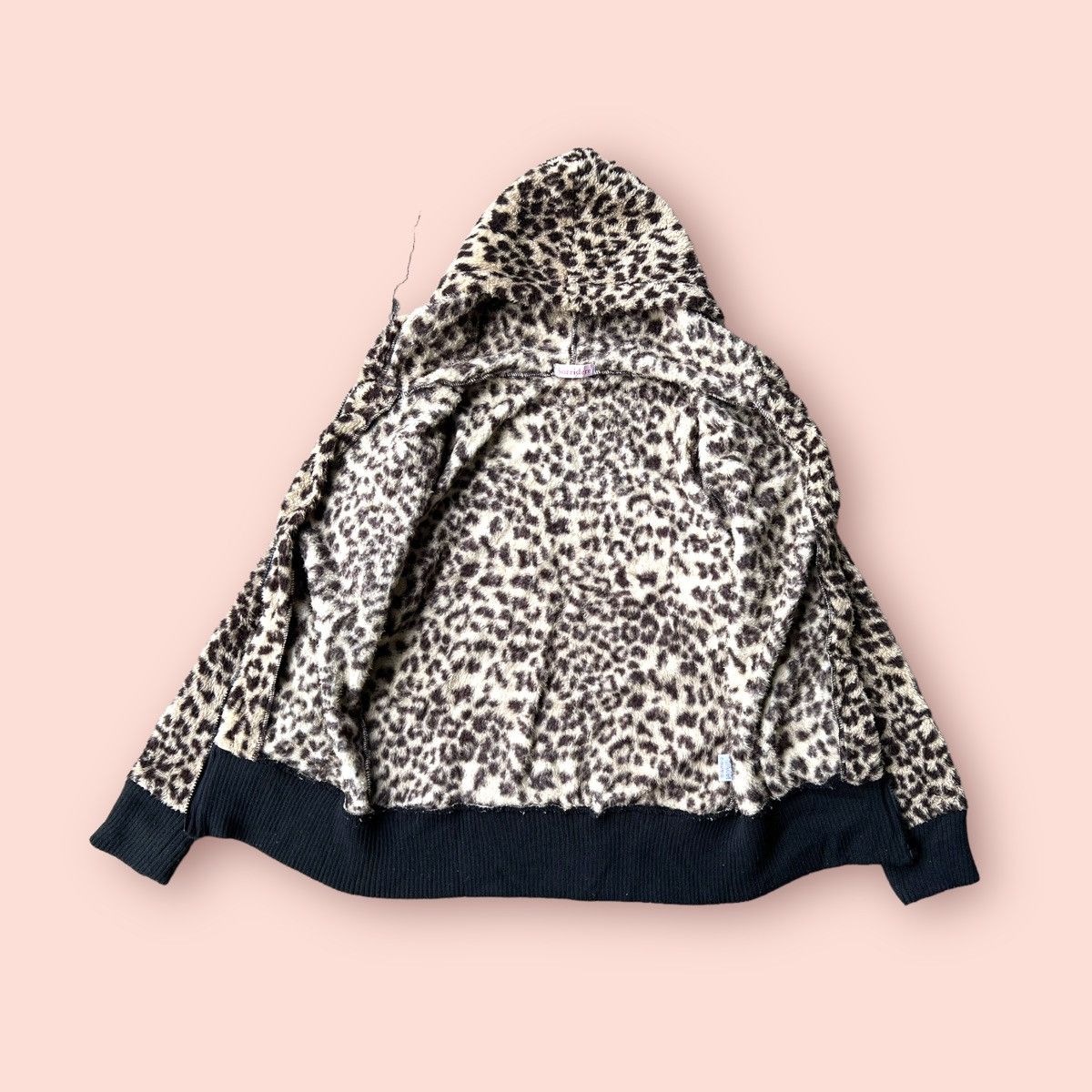 Japanese Brand × Le Grande Bleu (L.G.B.) SORRIDERE LEOPARD FLUFFY FLEECE HOODIE JACKET Size L / US 10 / IT 46 - 8 Thumbnail