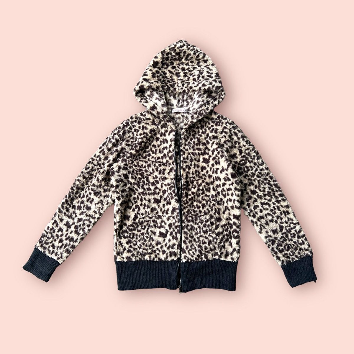 Japanese Brand × Le Grande Bleu (L.G.B.) SORRIDERE LEOPARD FLUFFY FLEECE HOODIE JACKET Size L / US 10 / IT 46 - 3 Thumbnail
