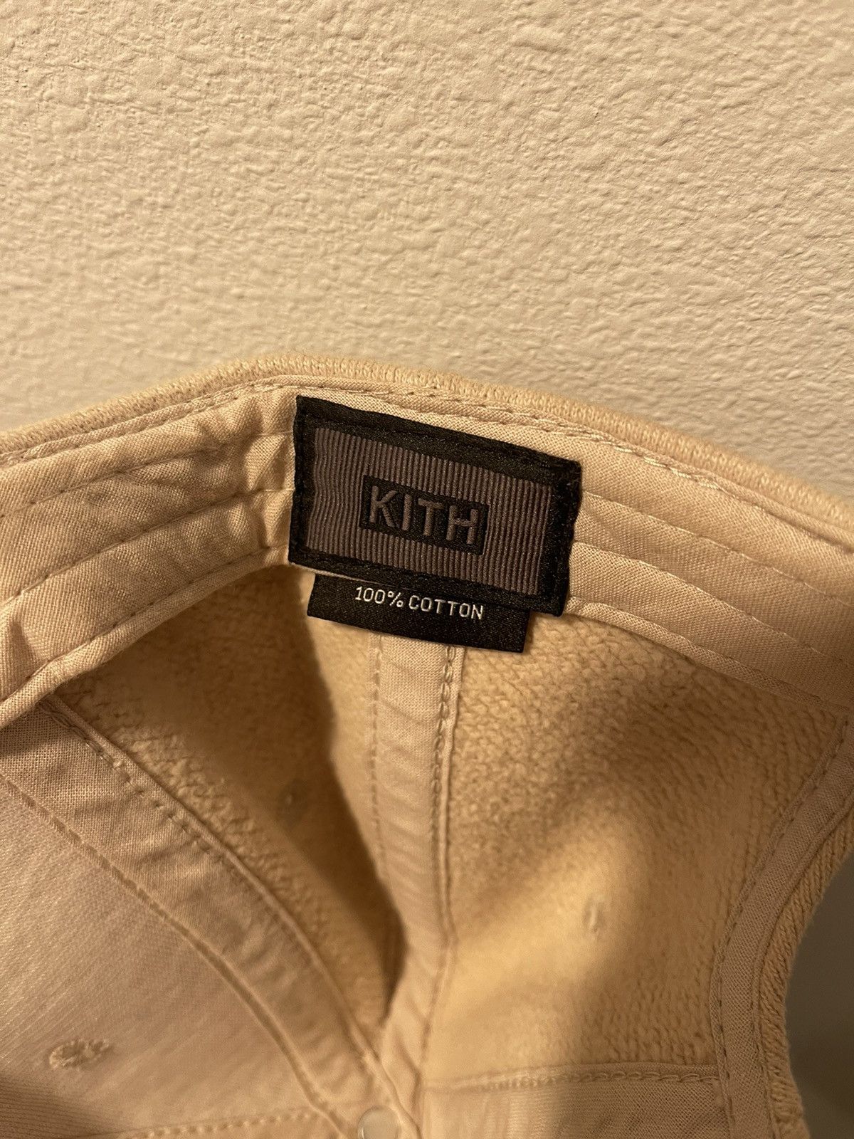 Kith Kith Gold Box Logo Fleece Hat // Beige Size ONE SIZE - 4 Thumbnail
