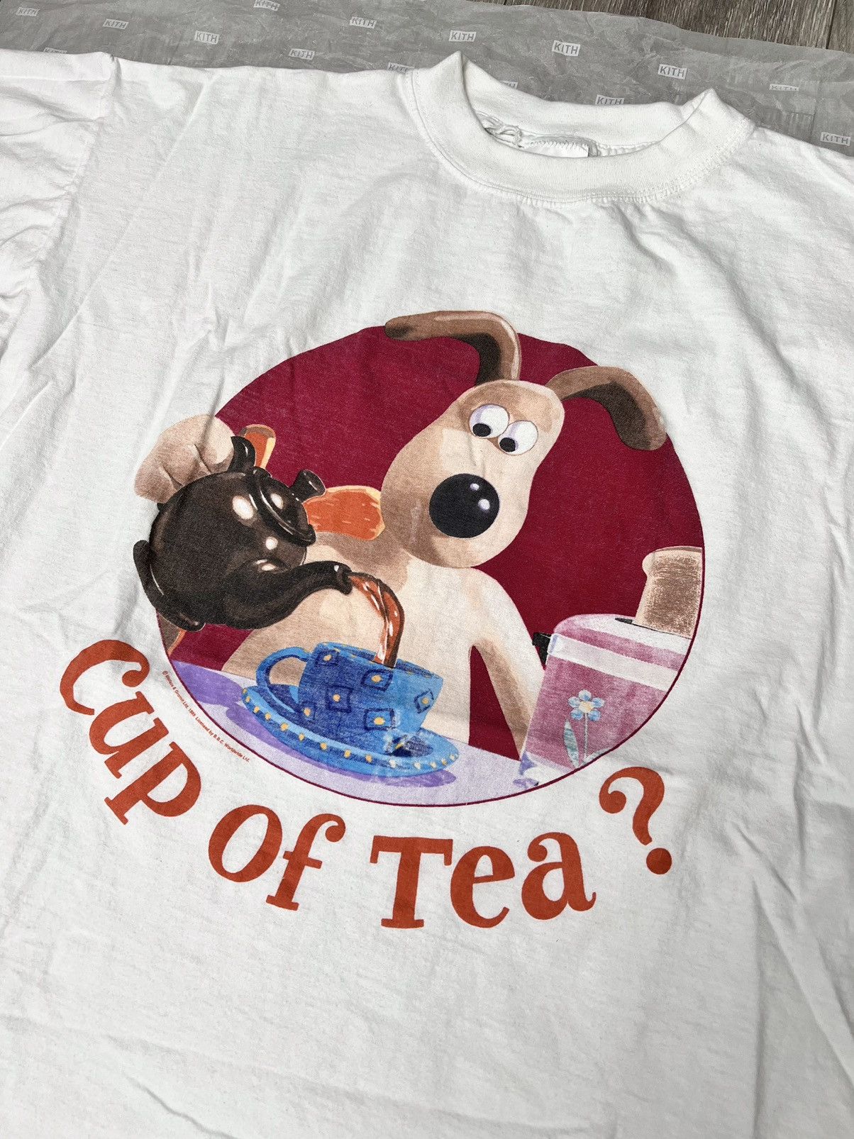 T-shirt Wallace Et Gromit Cup Of Tea - Manches Courtes Unisexe, Coton, Tailles S à 5XL