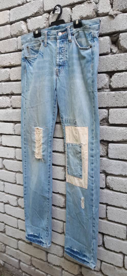 Japanese Brand × Takeo Kikuchi Takeo Kikuchi distressed Patchwork denim pants Size US 32 / EU 48 - 3 Thumbnail