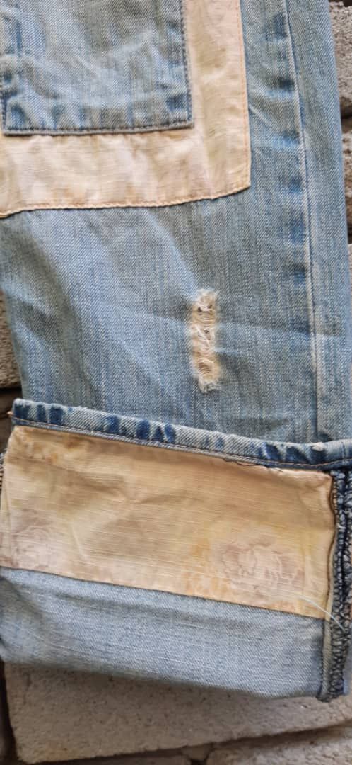 Japanese Brand × Takeo Kikuchi Takeo Kikuchi distressed Patchwork denim pants Size US 32 / EU 48 - 11 Thumbnail