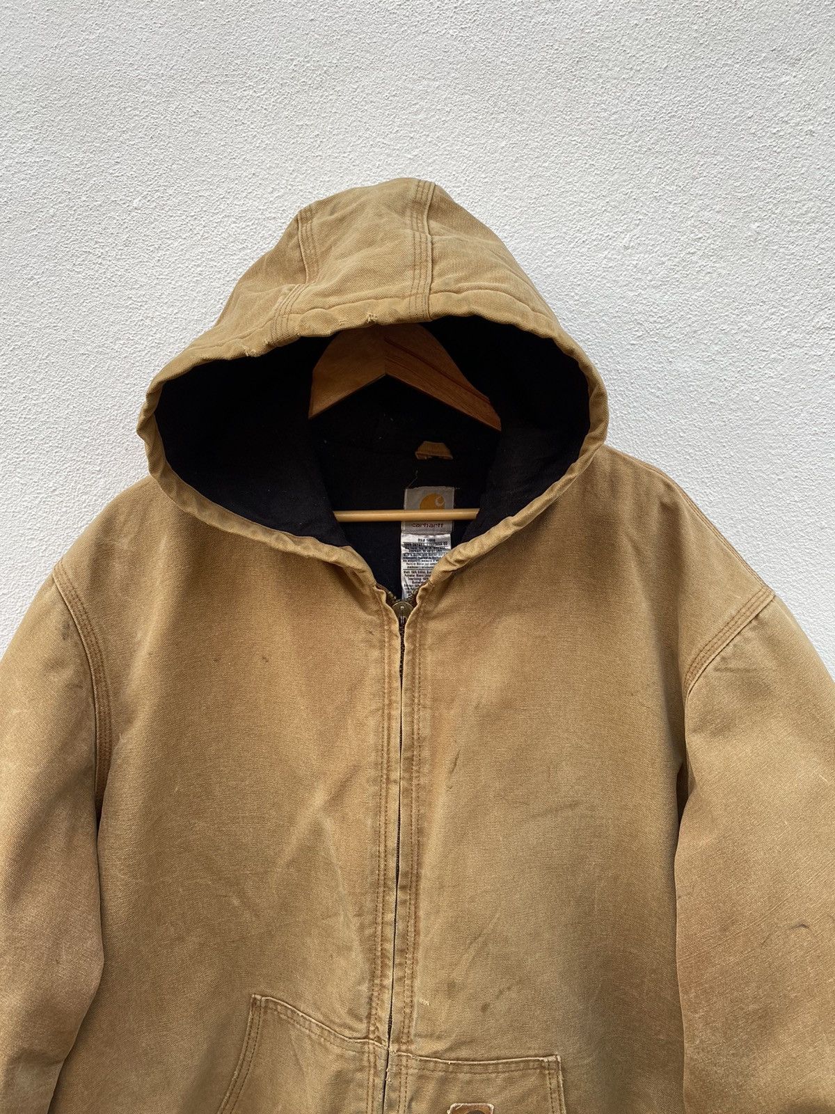 Carhartt × Vintage Vintage Carhartt canvas hoodie distressed jcket worker Size US XL / EU 56 / 4 - 4 Thumbnail
