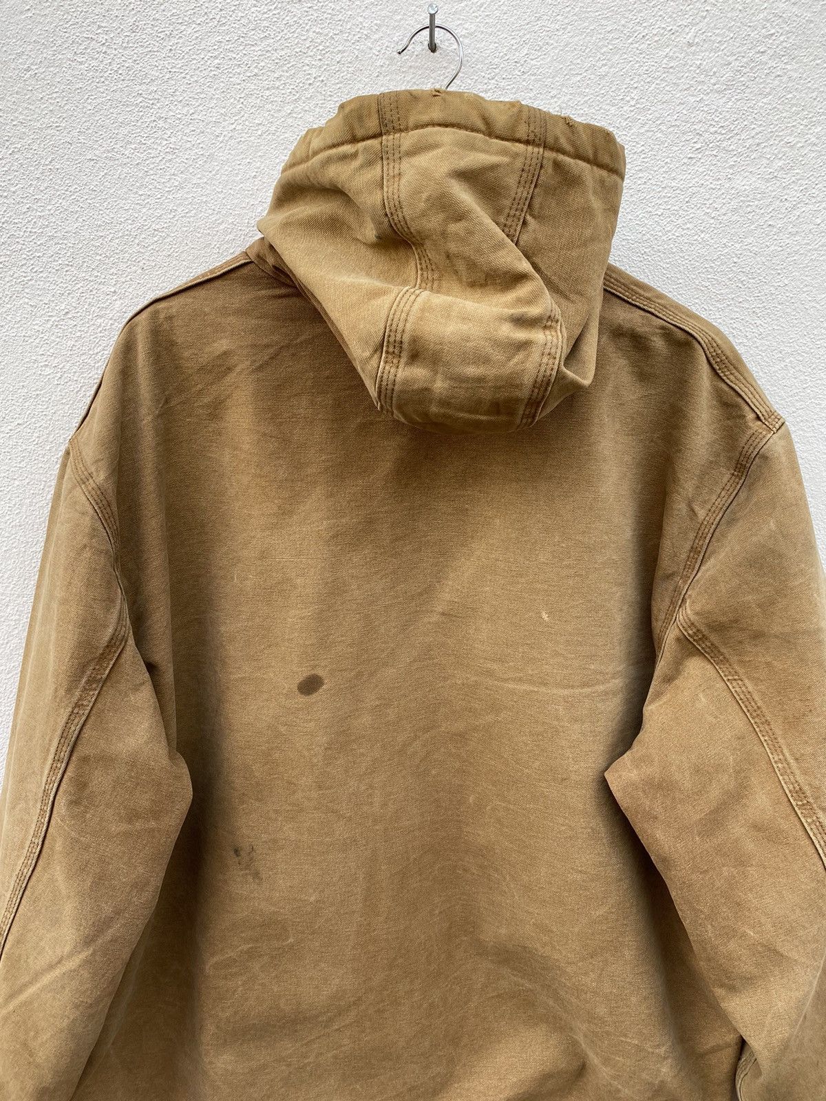 Carhartt × Vintage Vintage Carhartt canvas hoodie distressed jcket worker Size US XL / EU 56 / 4 - 15 Thumbnail