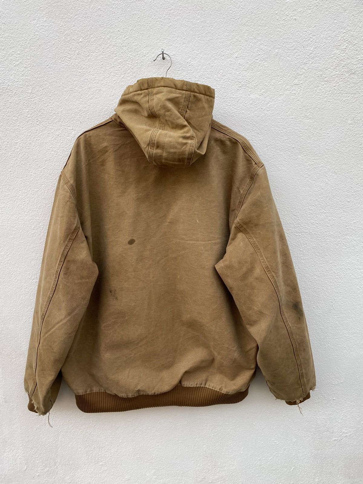 Carhartt × Vintage Vintage Carhartt canvas hoodie distressed jcket worker Size US XL / EU 56 / 4 - 2 Thumbnail