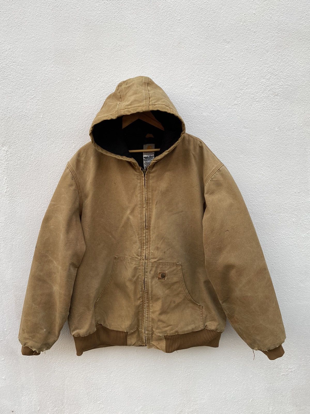Carhartt × Vintage Vintage Carhartt canvas hoodie distressed jcket worker Size US XL / EU 56 / 4 - 3 Thumbnail