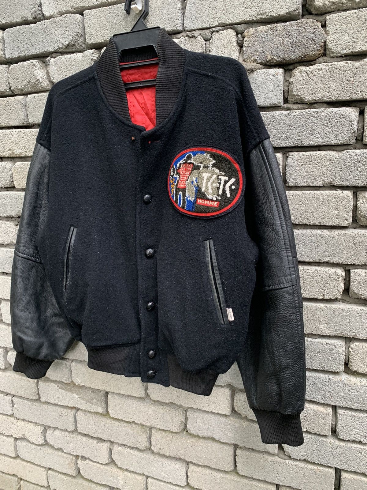 Tete Homme Vintage Tete Homme Varsity Leather Jacket Size US L / EU 52-54 / 3 - 6 Thumbnail