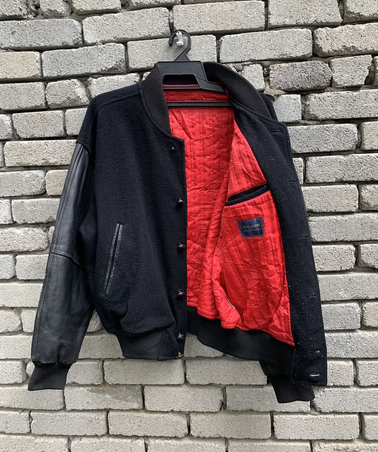 Tete Homme Vintage Tete Homme Varsity Leather Jacket Size US L / EU 52-54 / 3 - 21 Thumbnail