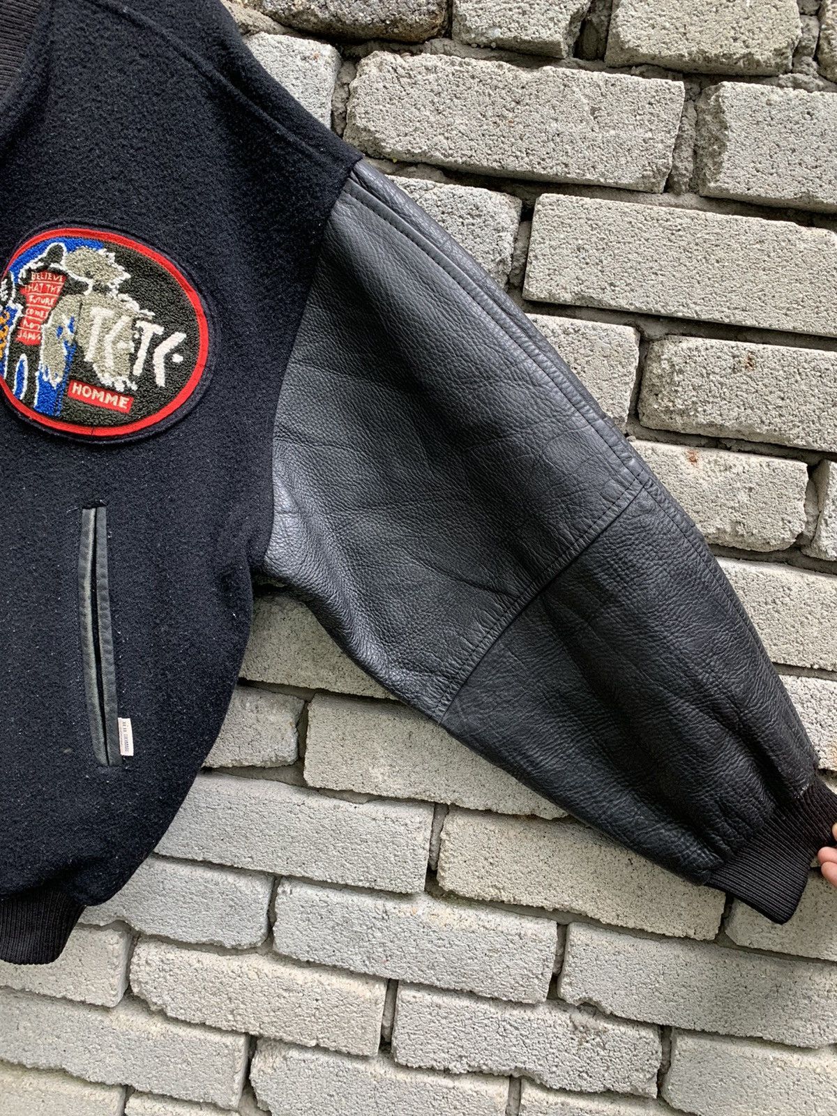 Tete Homme Vintage Tete Homme Varsity Leather Jacket Size US L / EU 52-54 / 3 - 11 Thumbnail