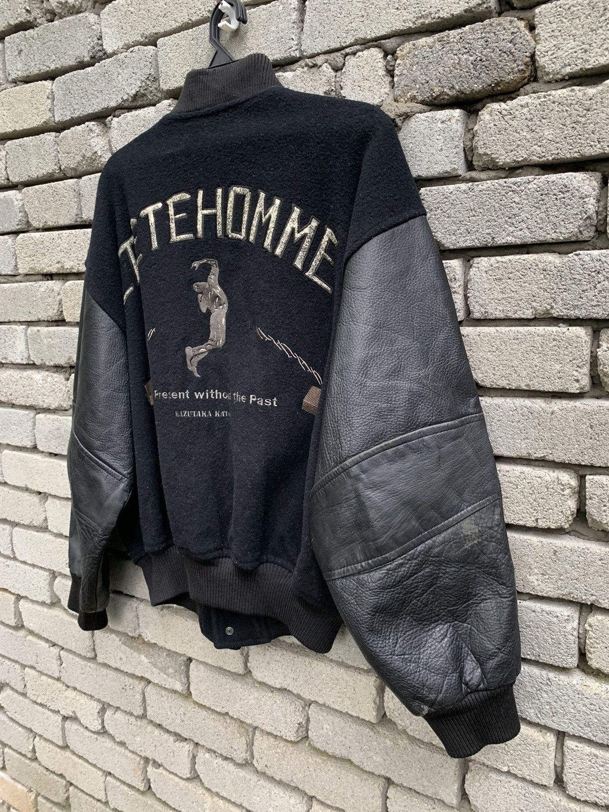 Tete Homme Vintage Tete Homme Varsity Leather Jacket Size US L / EU 52-54 / 3 - 9 Thumbnail