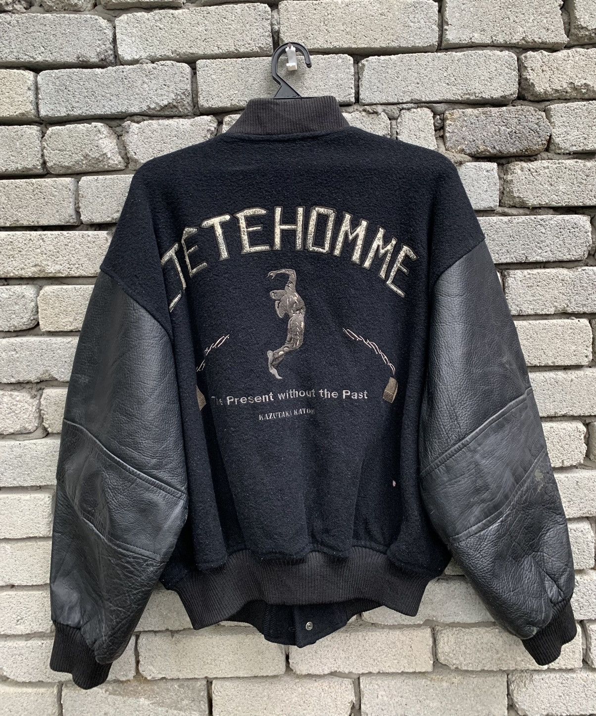 Tete Homme Vintage Tete Homme Varsity Leather Jacket Size US L / EU 52-54 / 3 - 7 Thumbnail